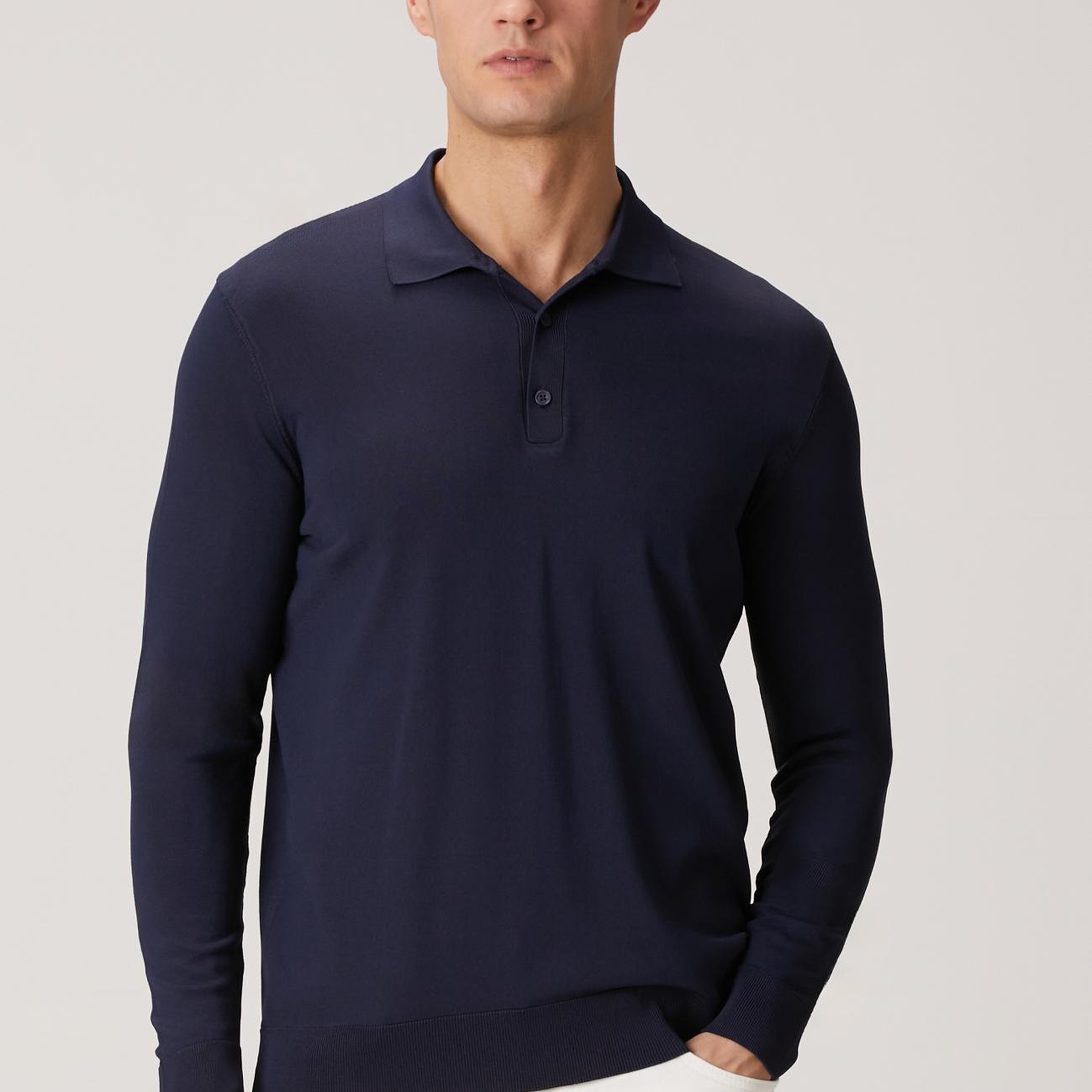 Network Erkek Lacivert Polo Yaka Kazak