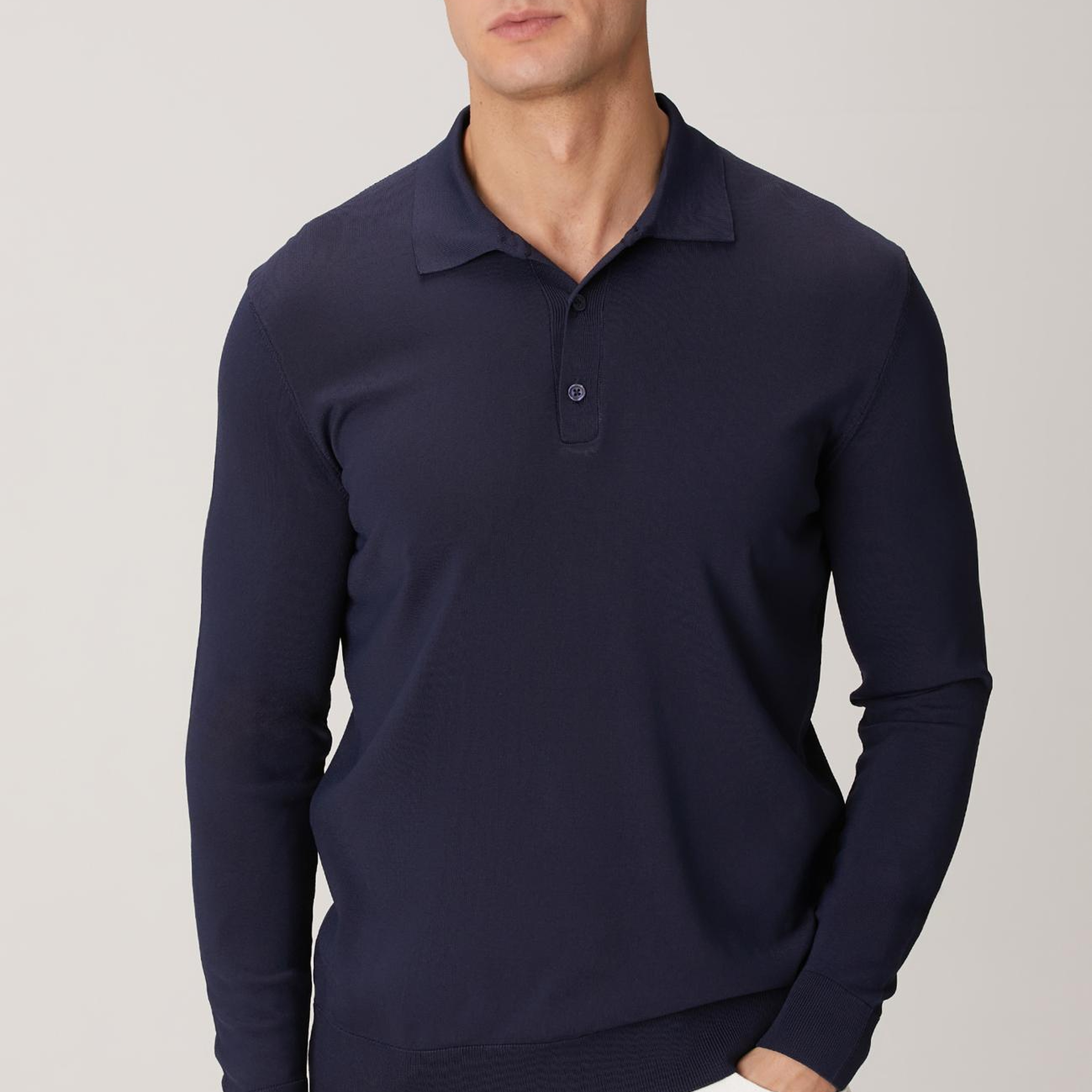 Network Erkek Lacivert Polo Yaka Kazak