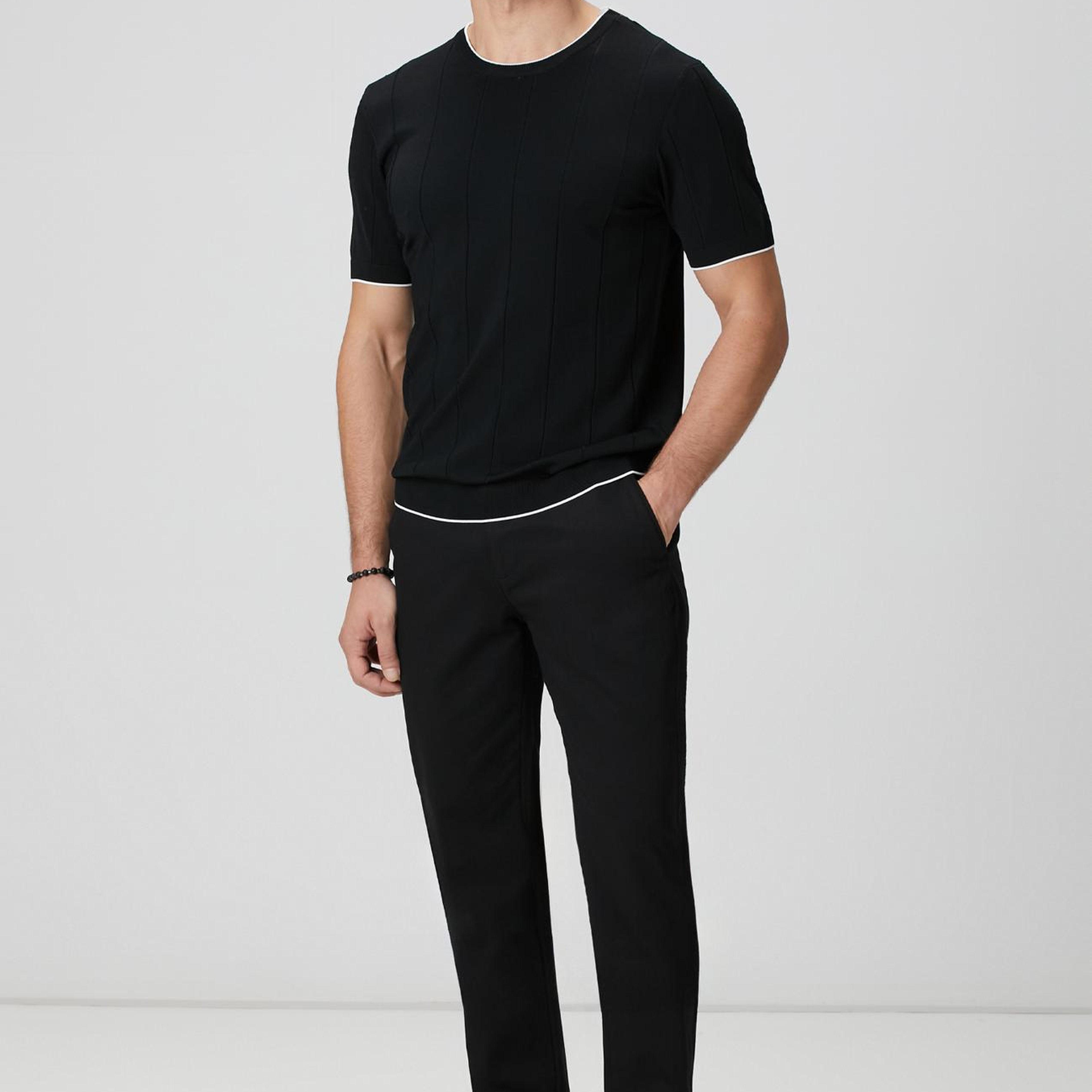 Network Erkek Siyah Triko Kazak