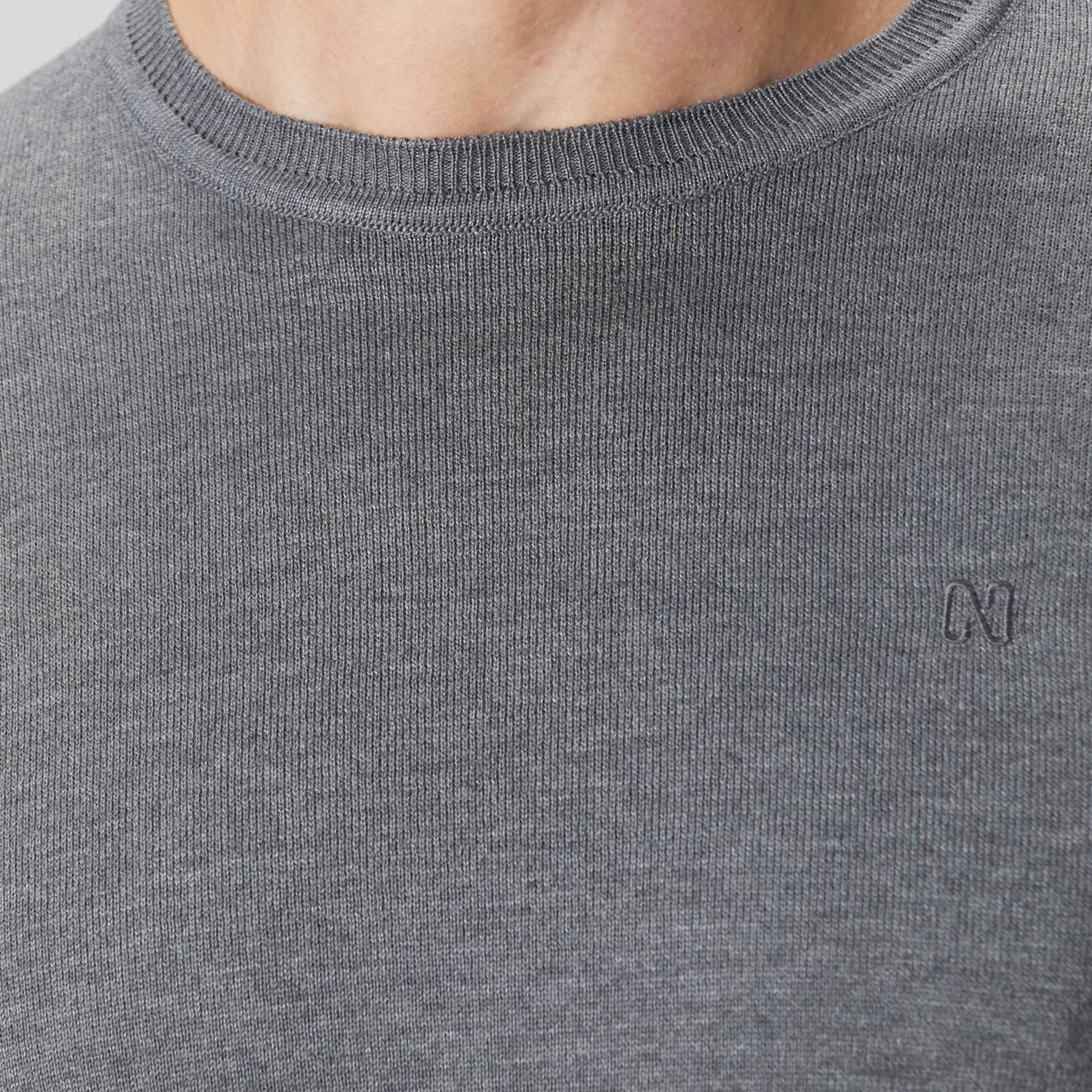 Network Erkek Gri Melanj Basic Kazak