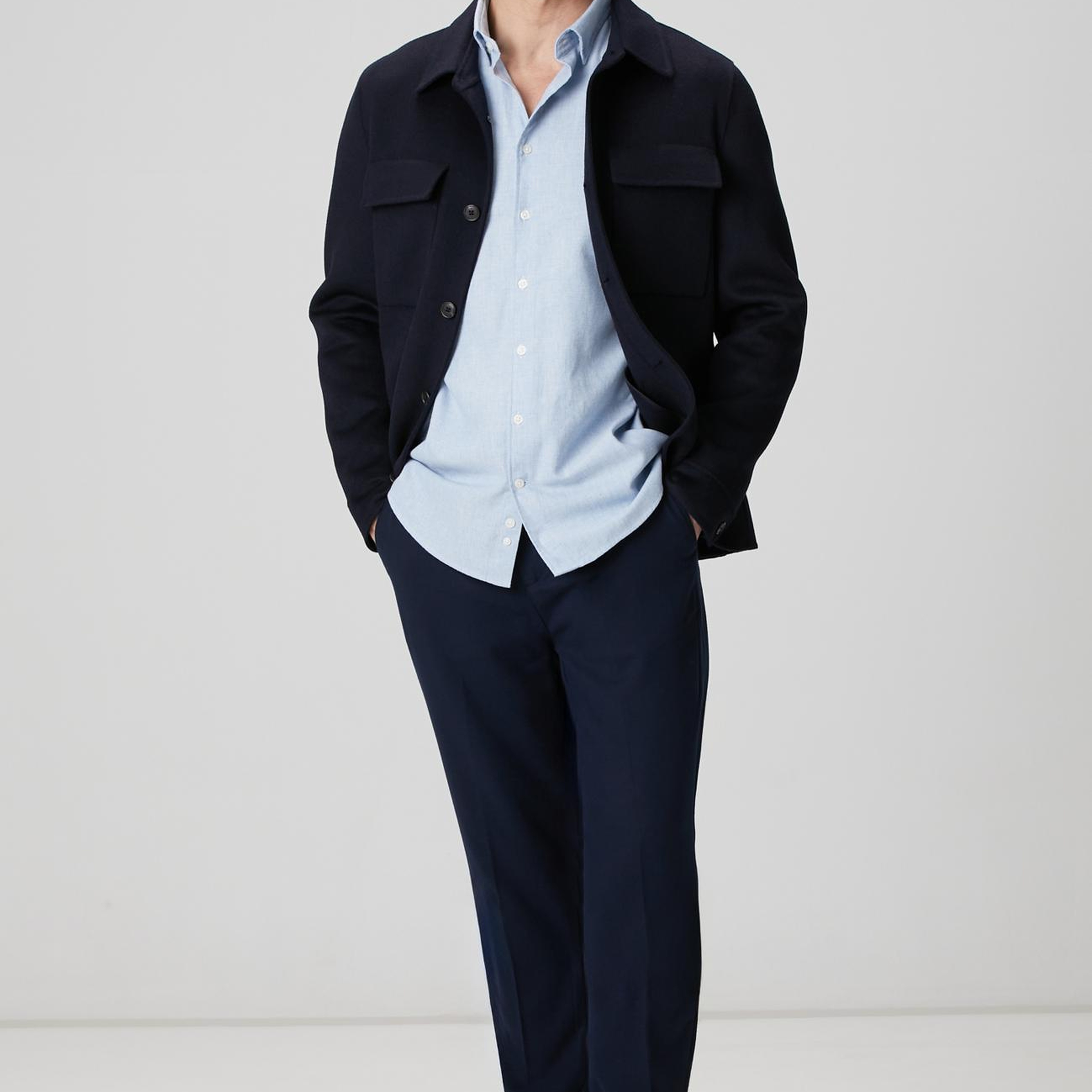 Network Erkek Açık Mavi Flanel Gömlek