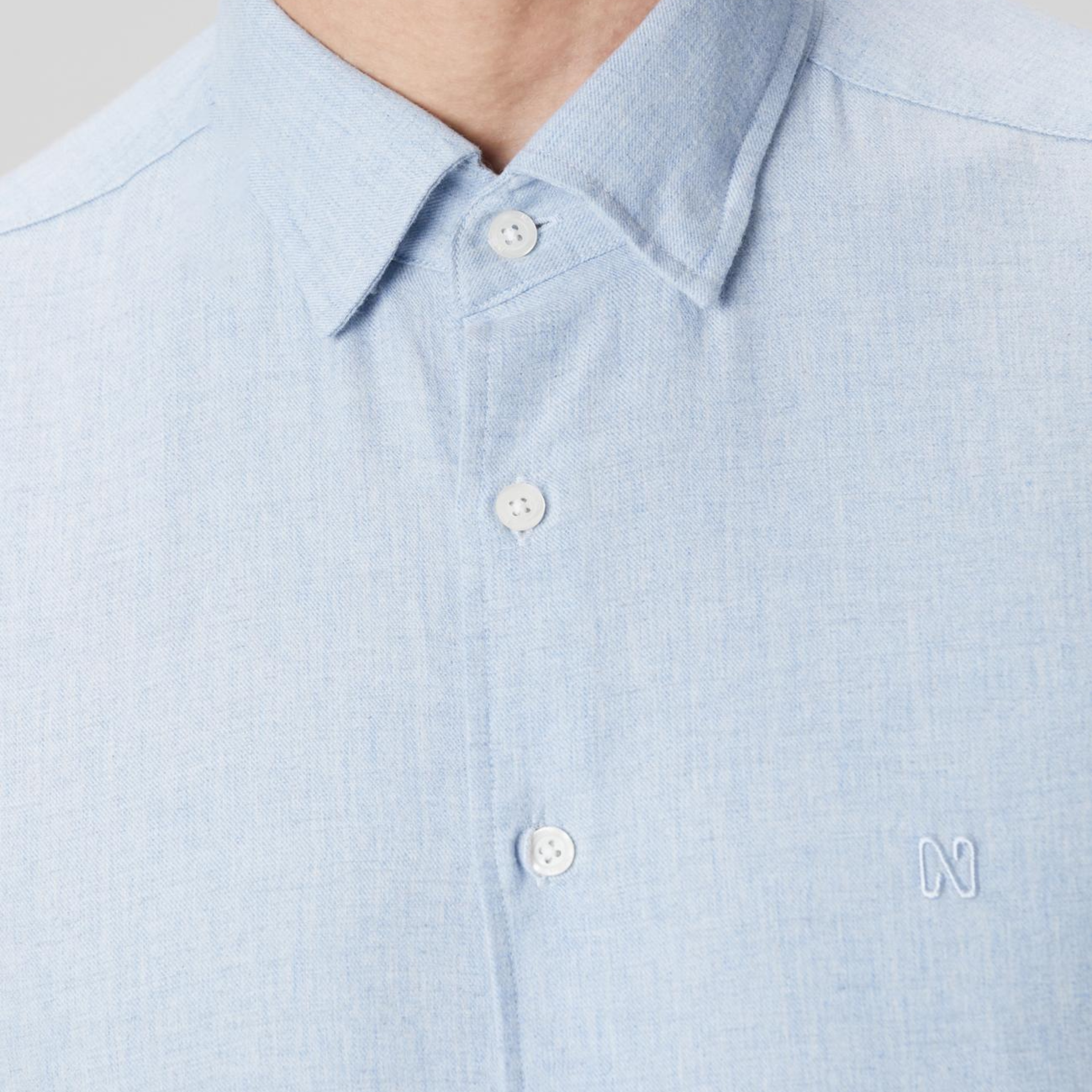 Network Erkek Açık Mavi Flanel Gömlek