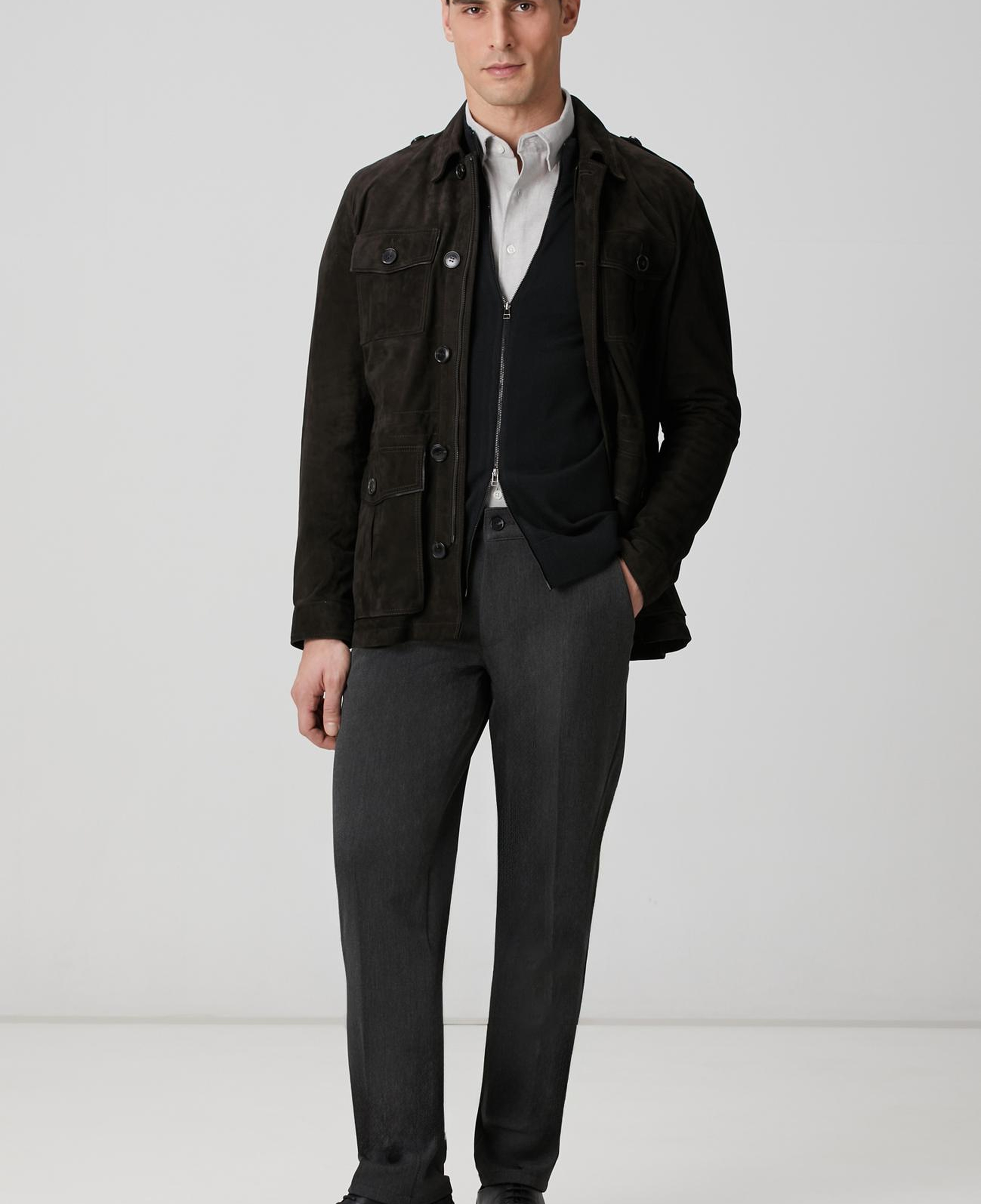 Network Erkek Taş Flanel Cotton Gömlek