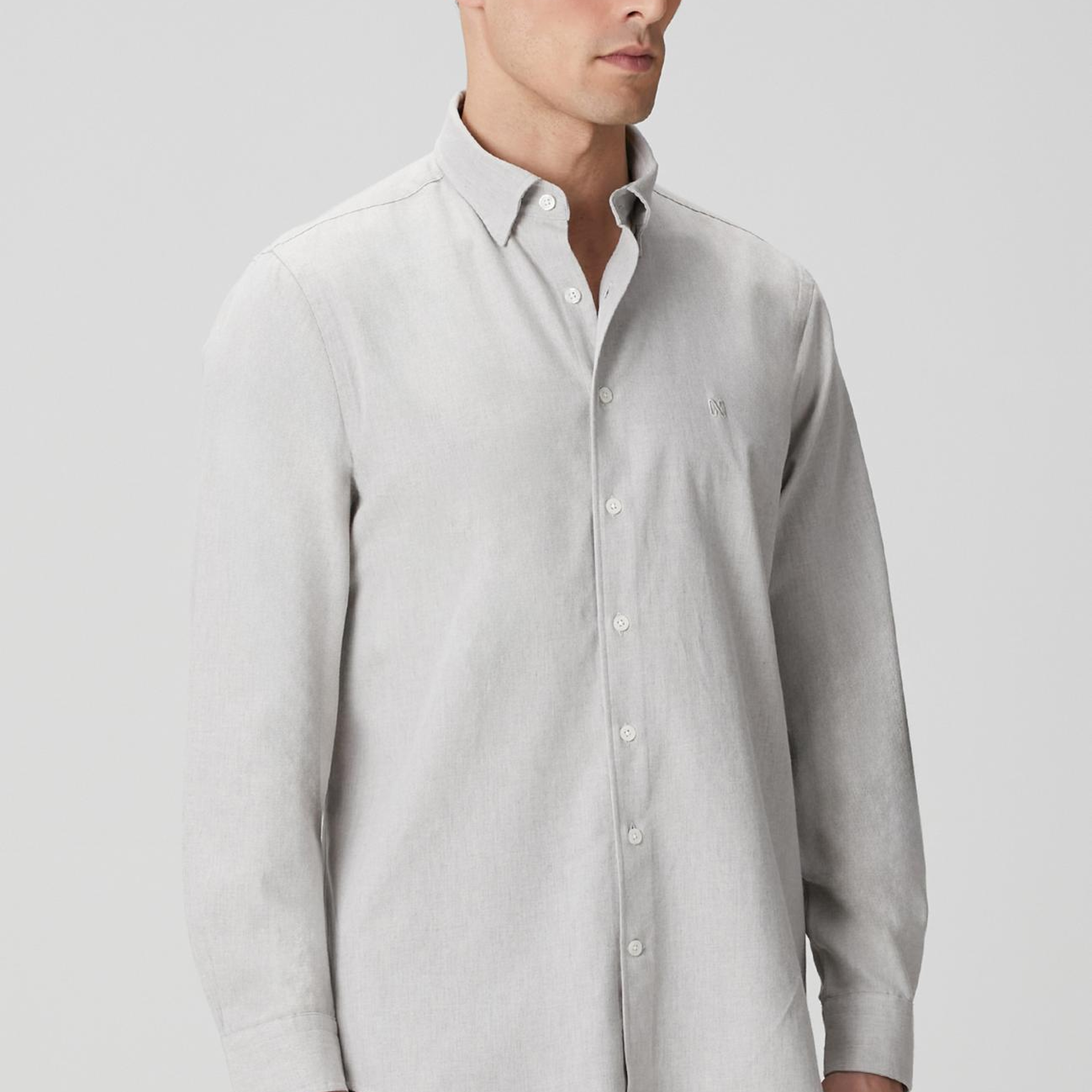 Network Erkek Taş Flanel Cotton Gömlek