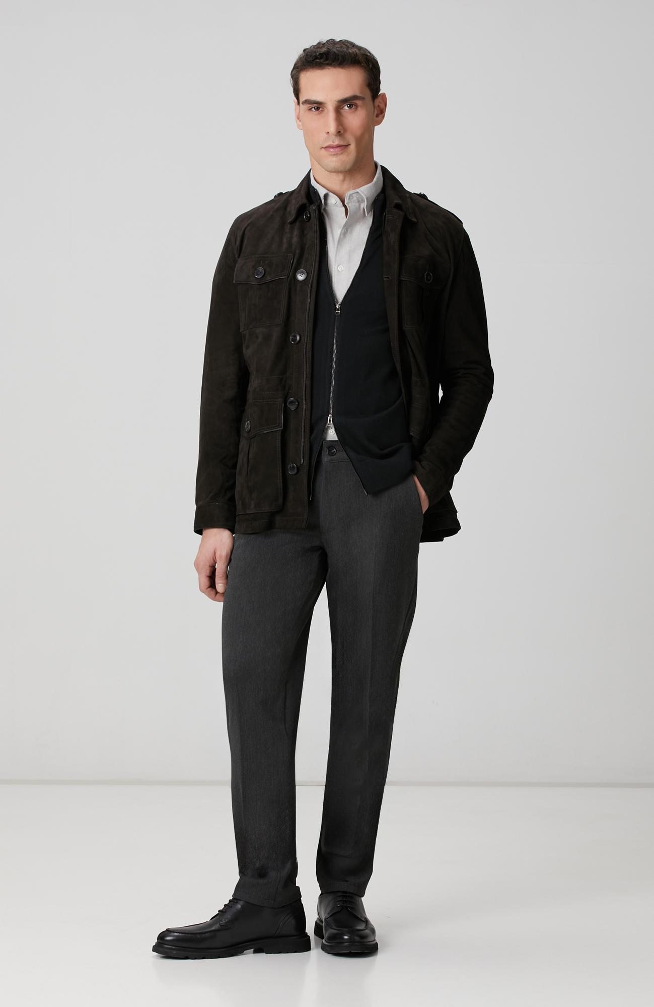 Network Erkek Taş Flanel Cotton Gömlek