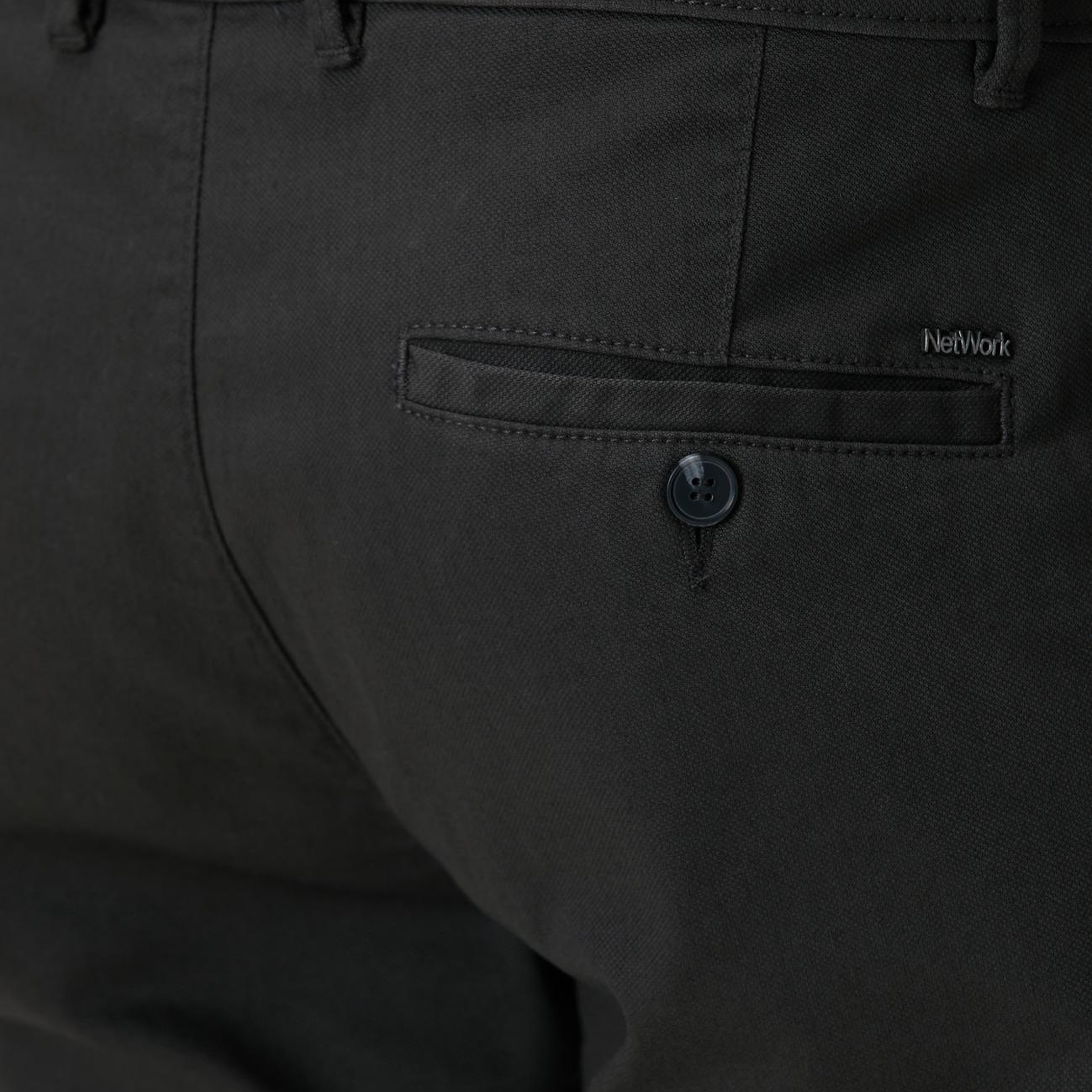 Network Erkek Antrasit Sepet Örgü Desenli Chino Pantolon