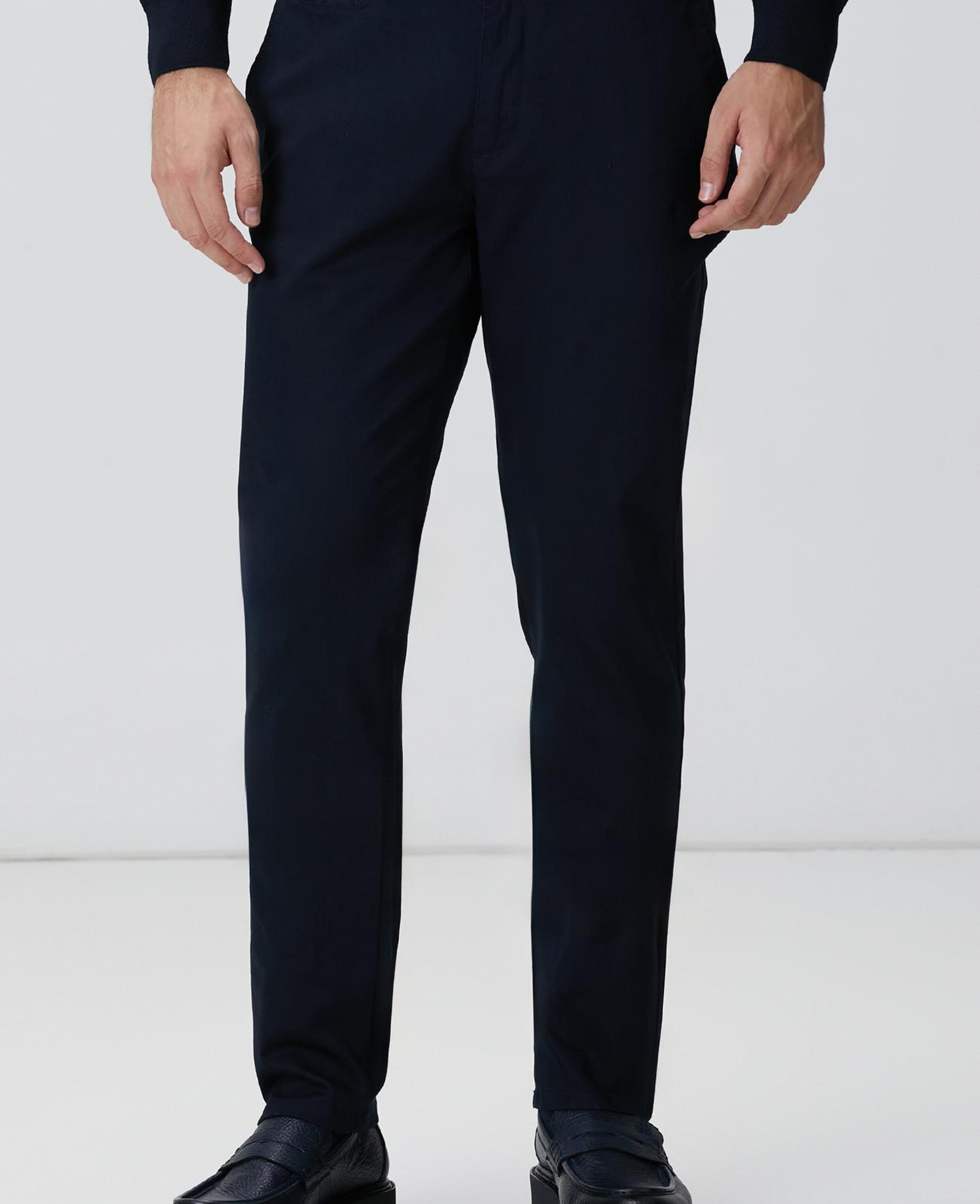 Network Erkek Lacivert Sepet Örgü Desenli Chino Pantolon