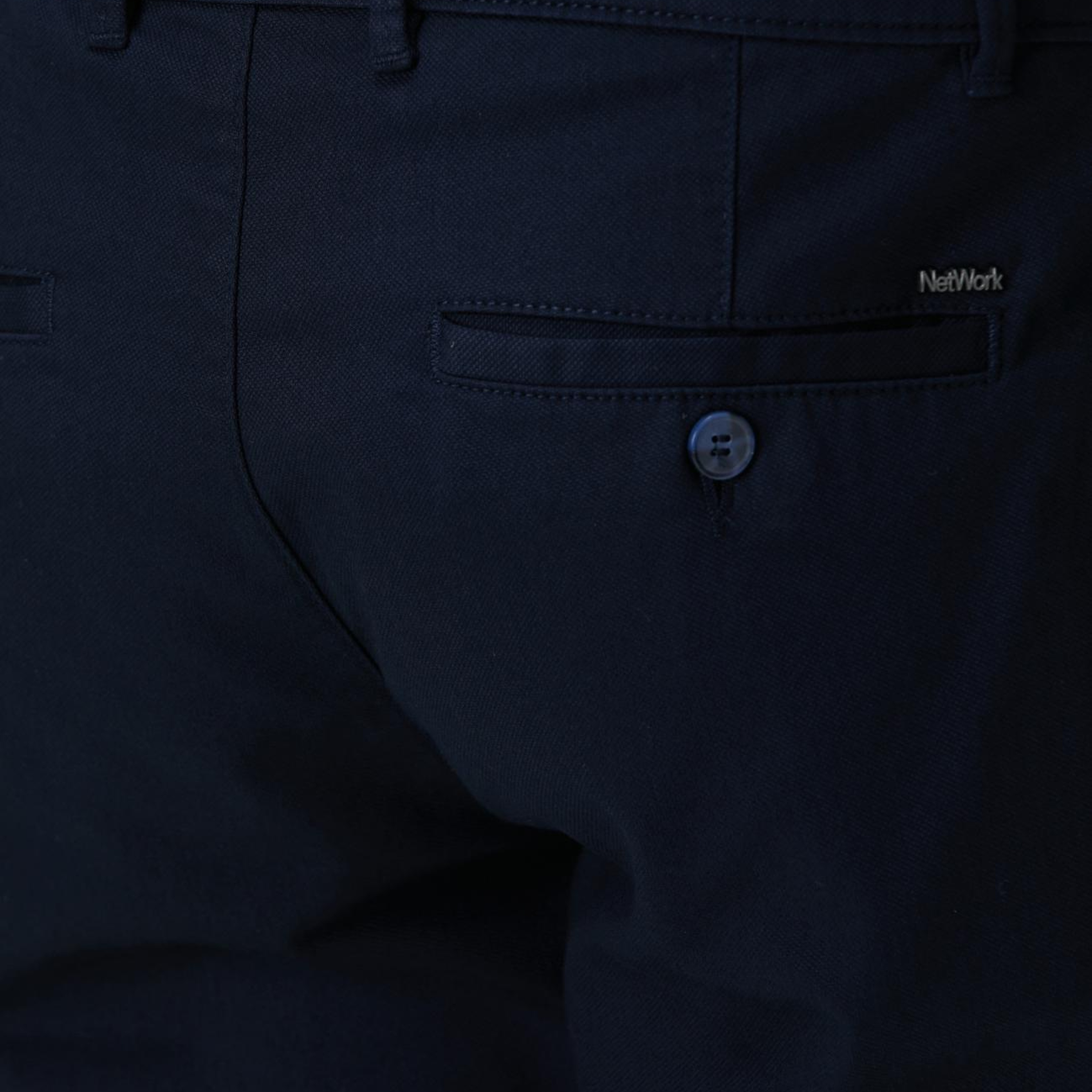 Network Erkek Lacivert Sepet Örgü Desenli Chino Pantolon