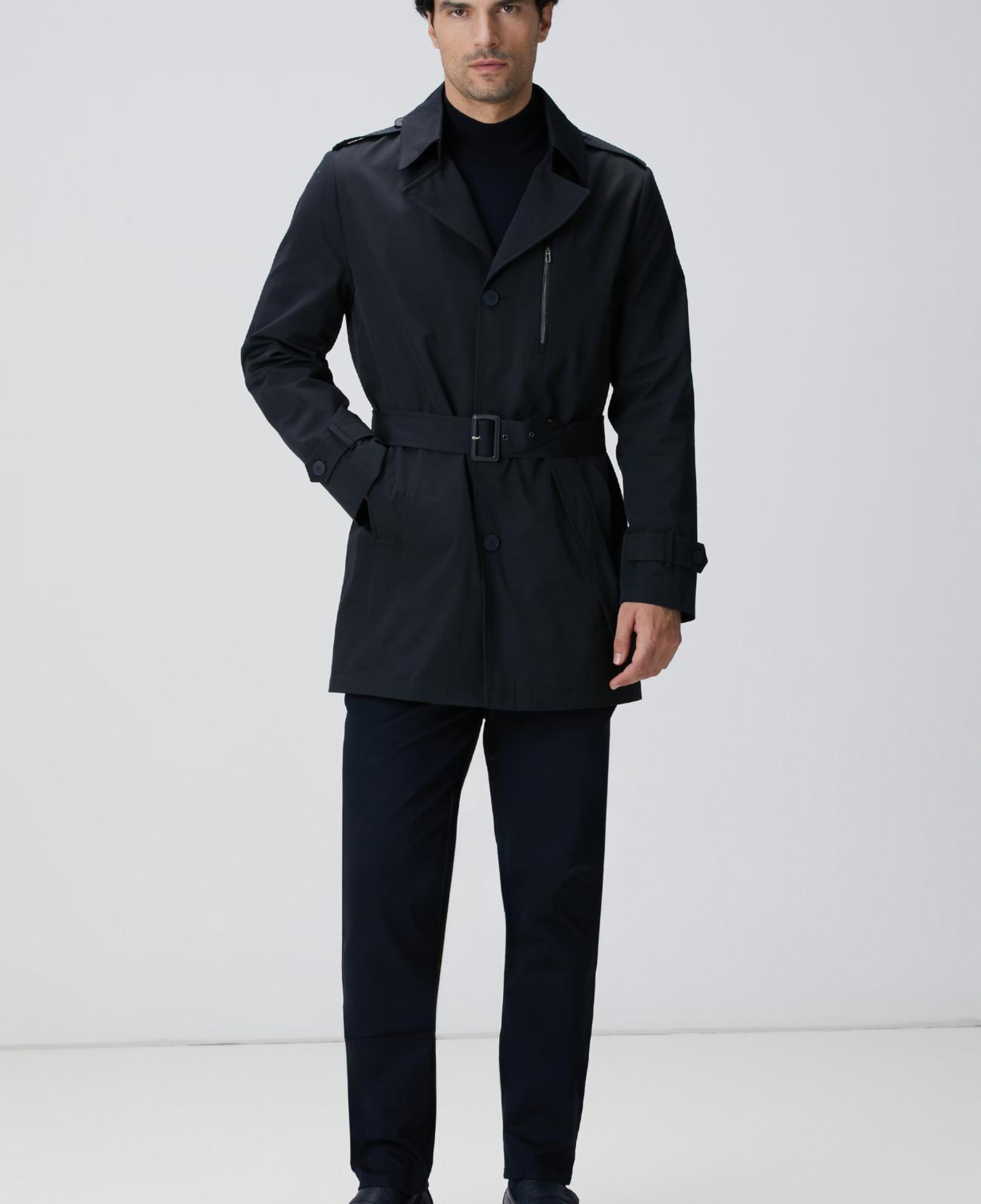 Network Erkek Lacivert Sepet Örgü Desenli Chino Pantolon