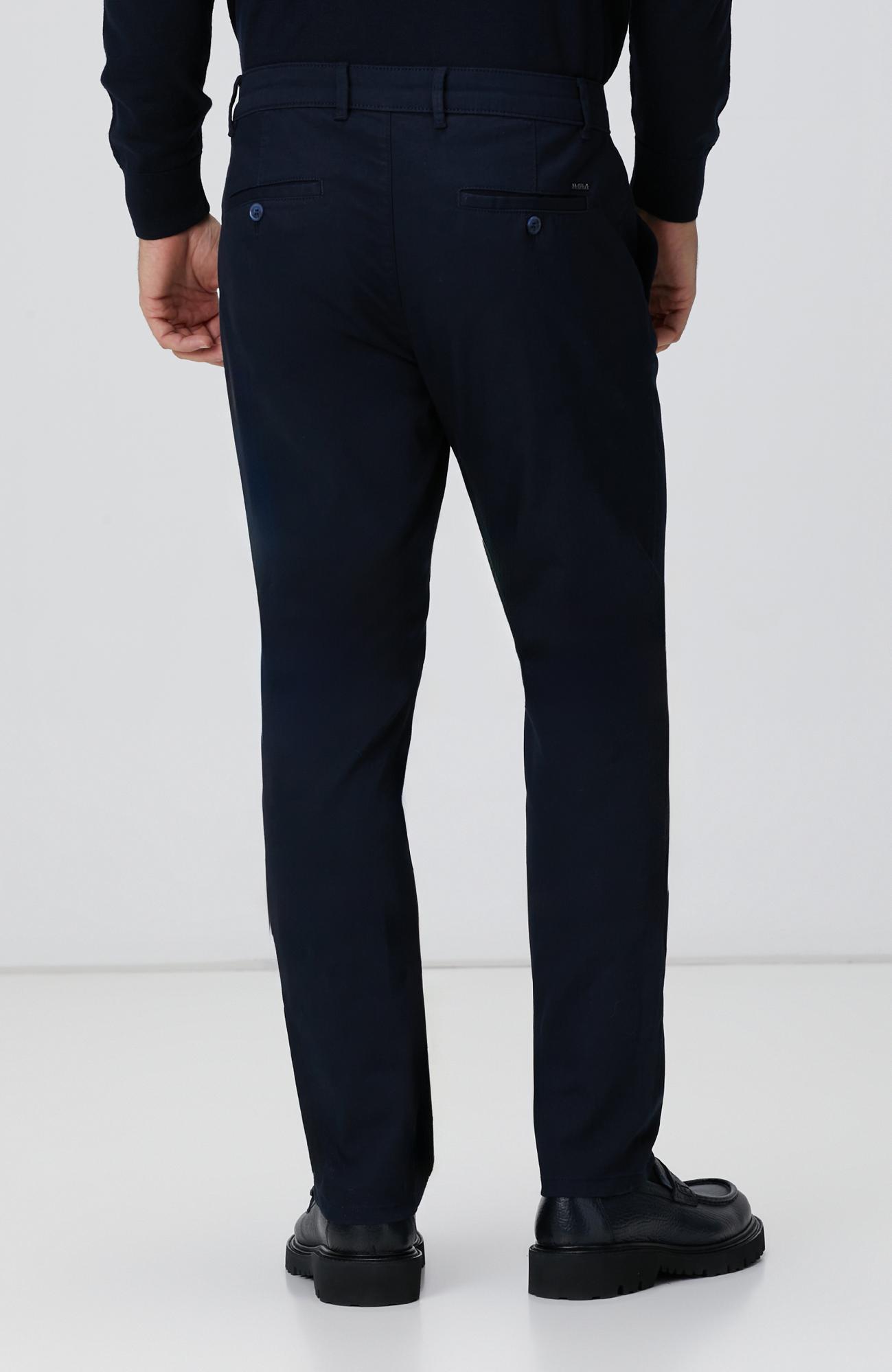 Network Erkek Lacivert Sepet Örgü Desenli Chino Pantolon