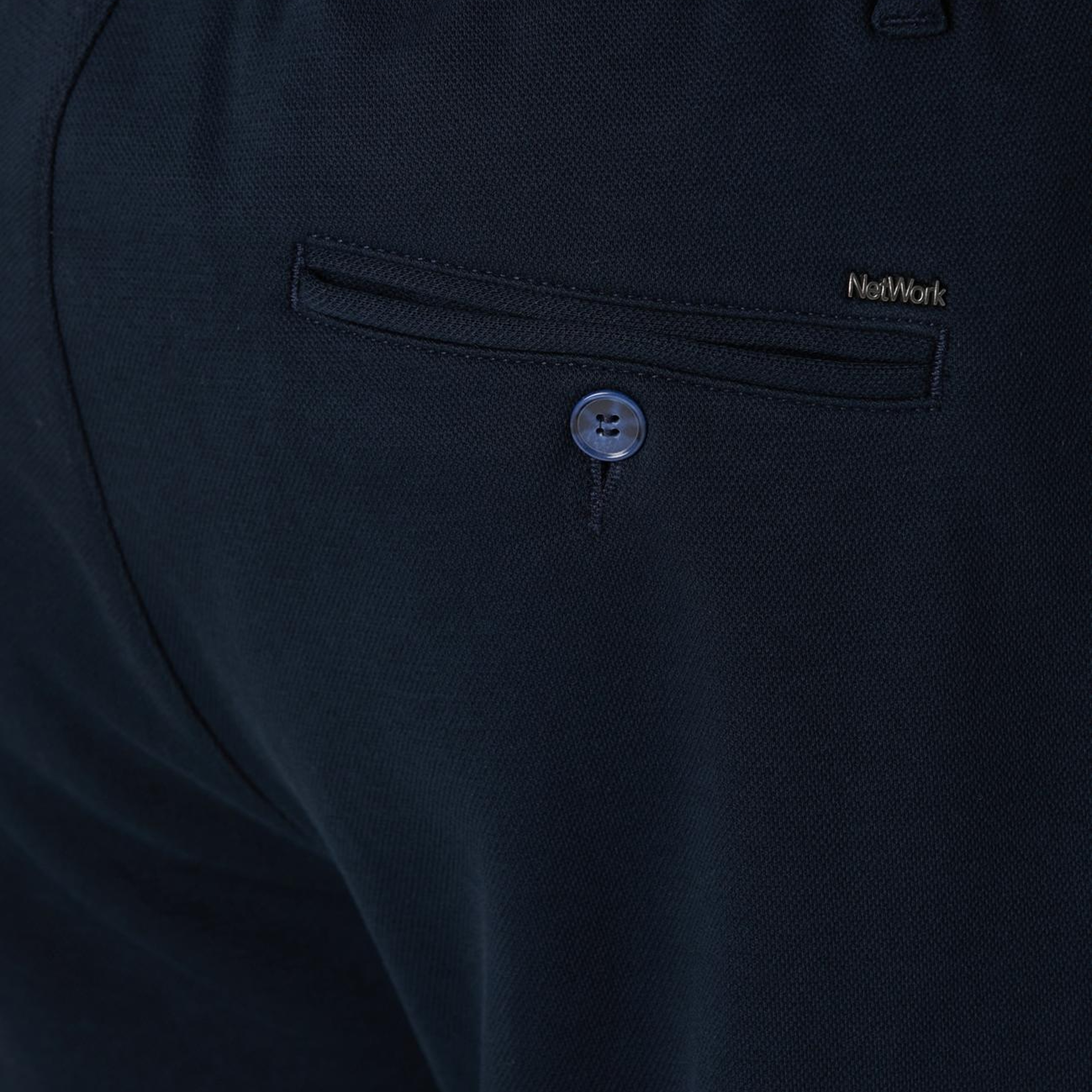 Network Erkek Lacivert Mikro Desenli Pantolon