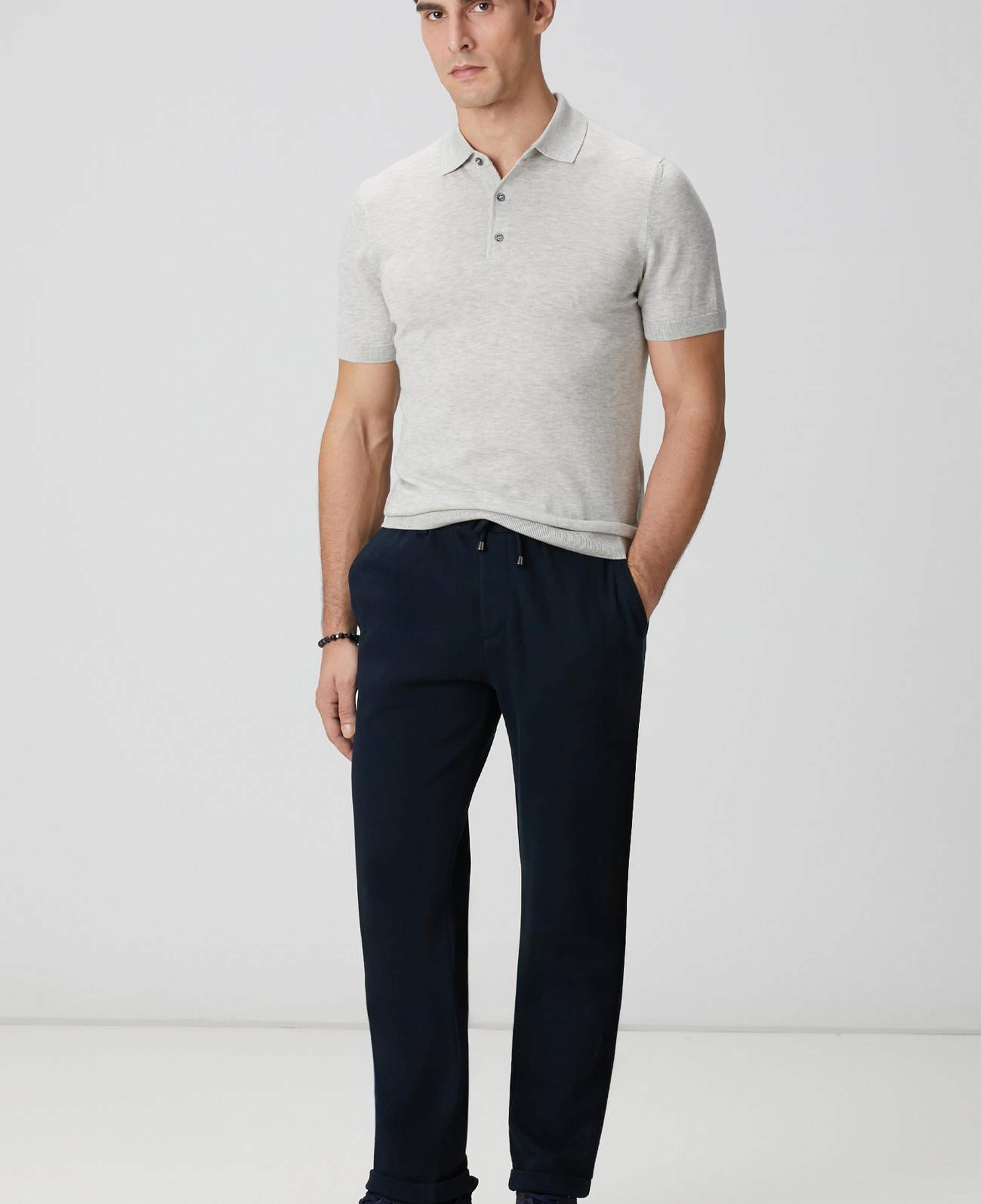 Network Erkek Lacivert Mikro Desenli Pantolon