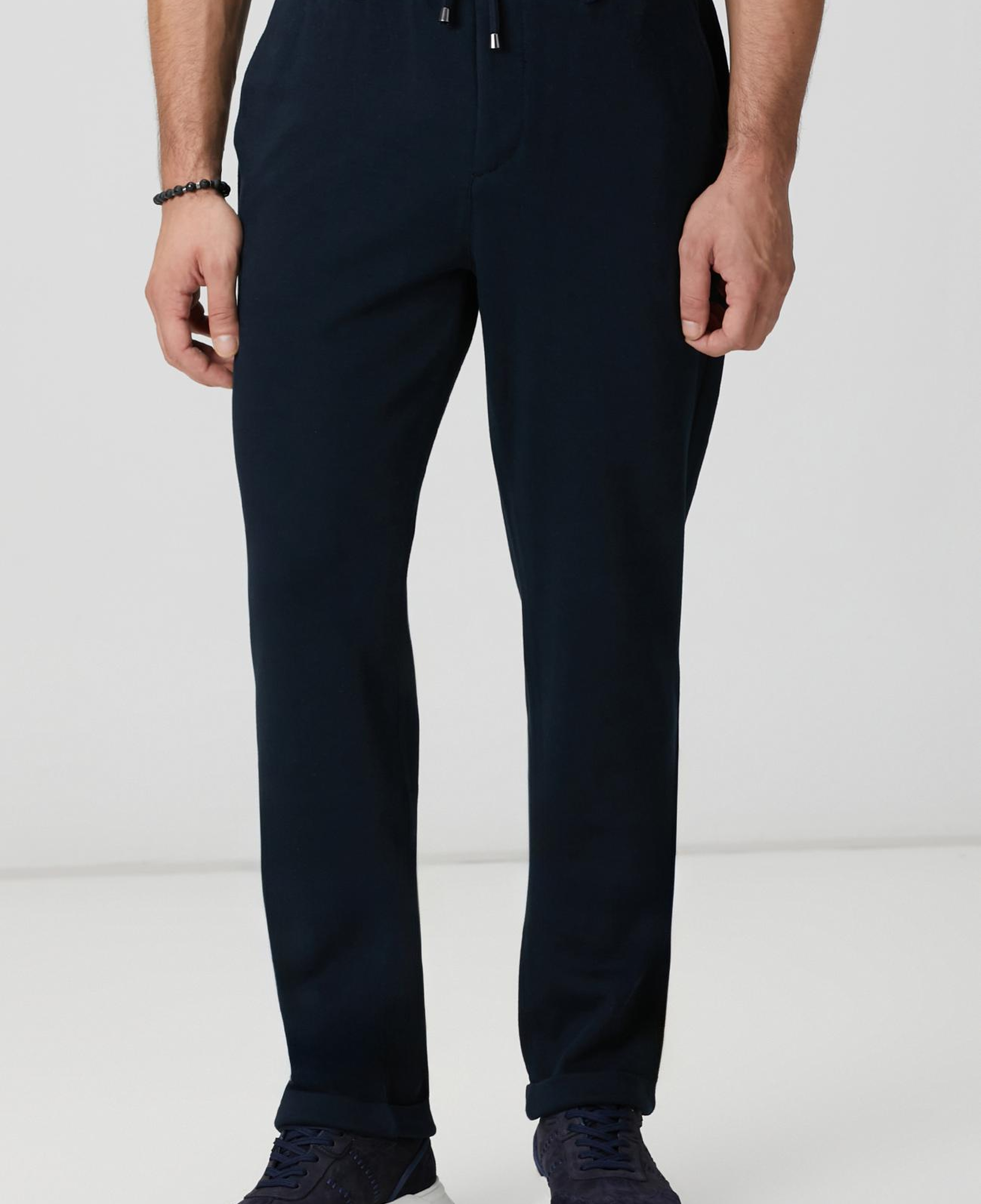 Network Erkek Lacivert Mikro Desenli Pantolon