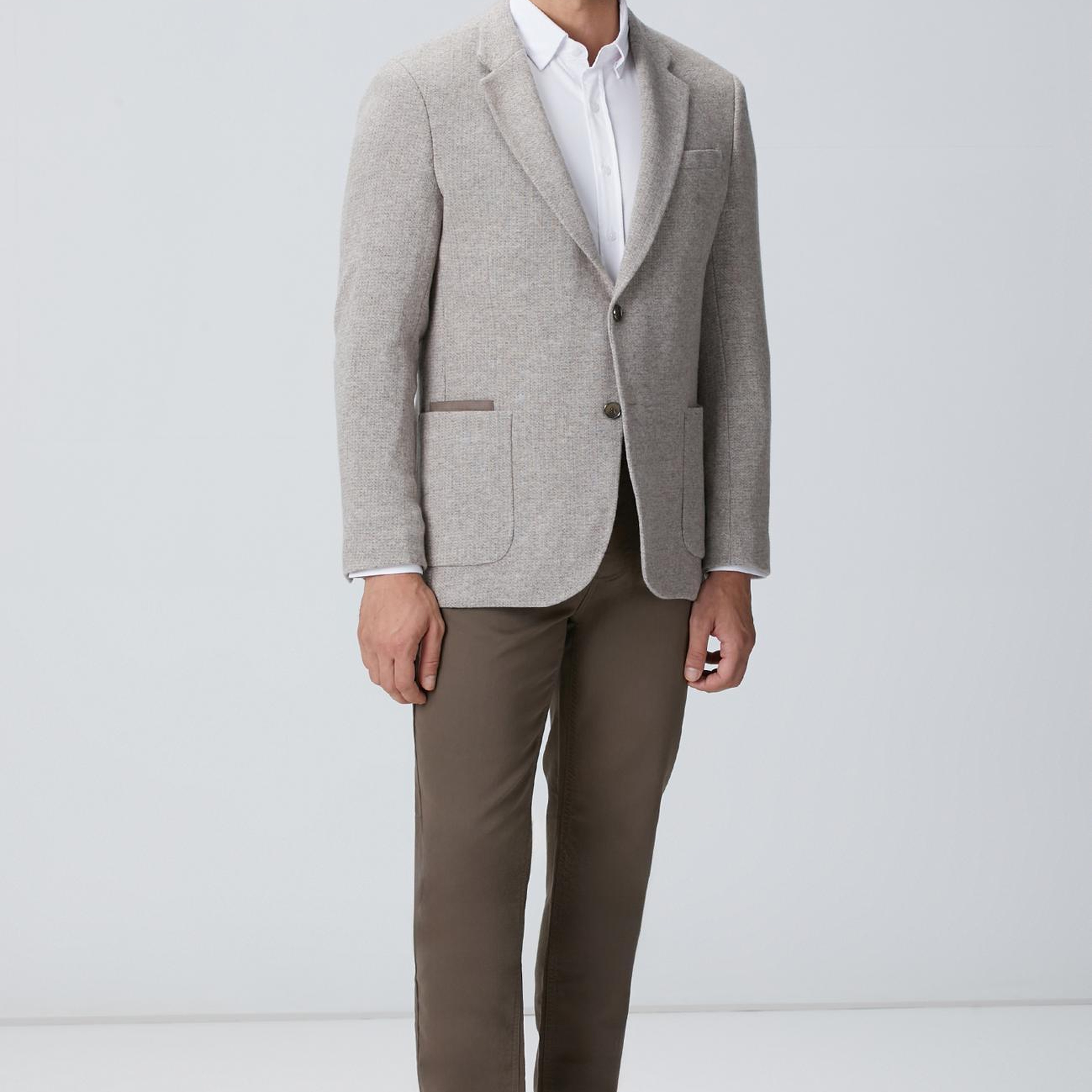 Network Erkek Beyaz Petek Desen Gömlek