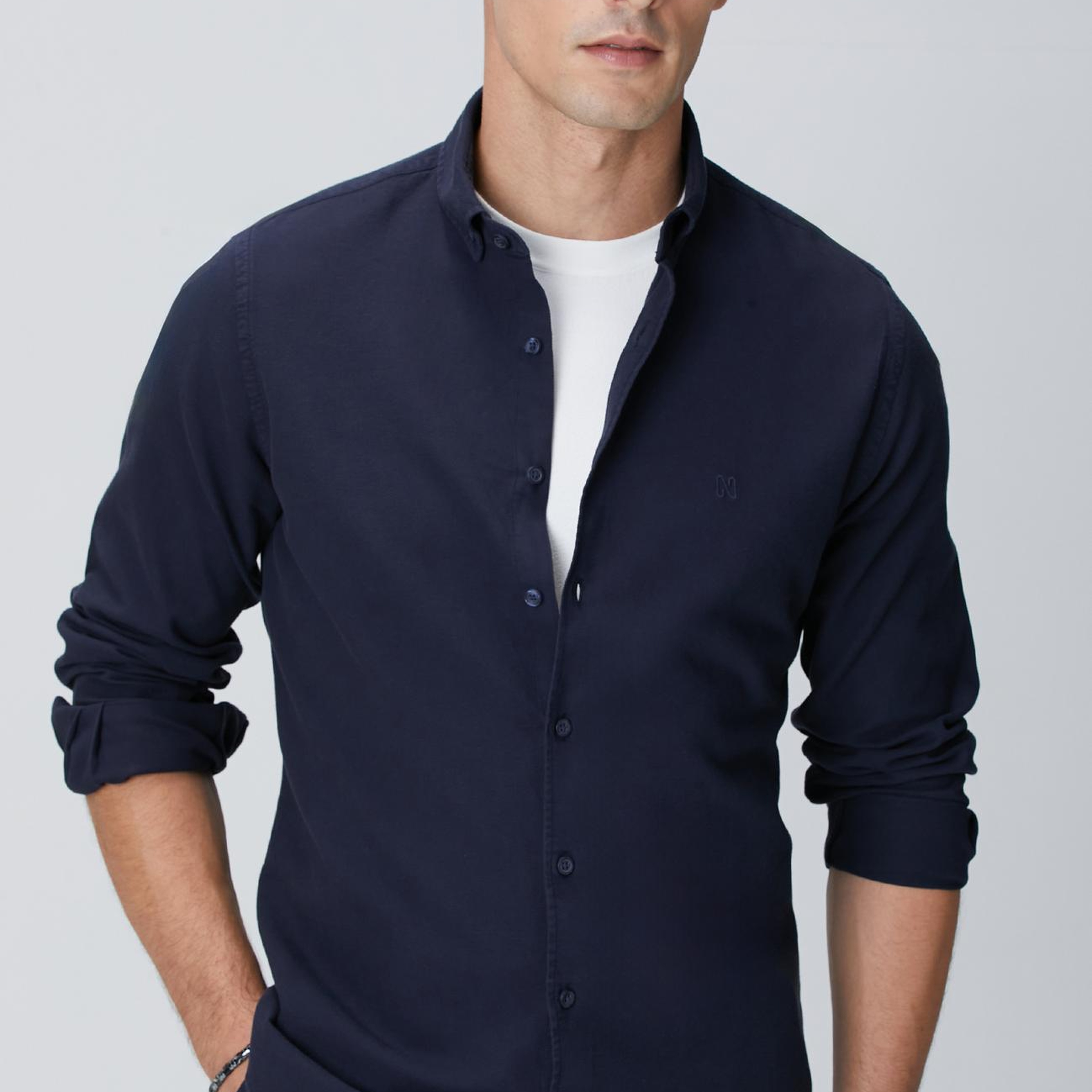 Network Erkek Lacivert Comfort Fit Gömlek