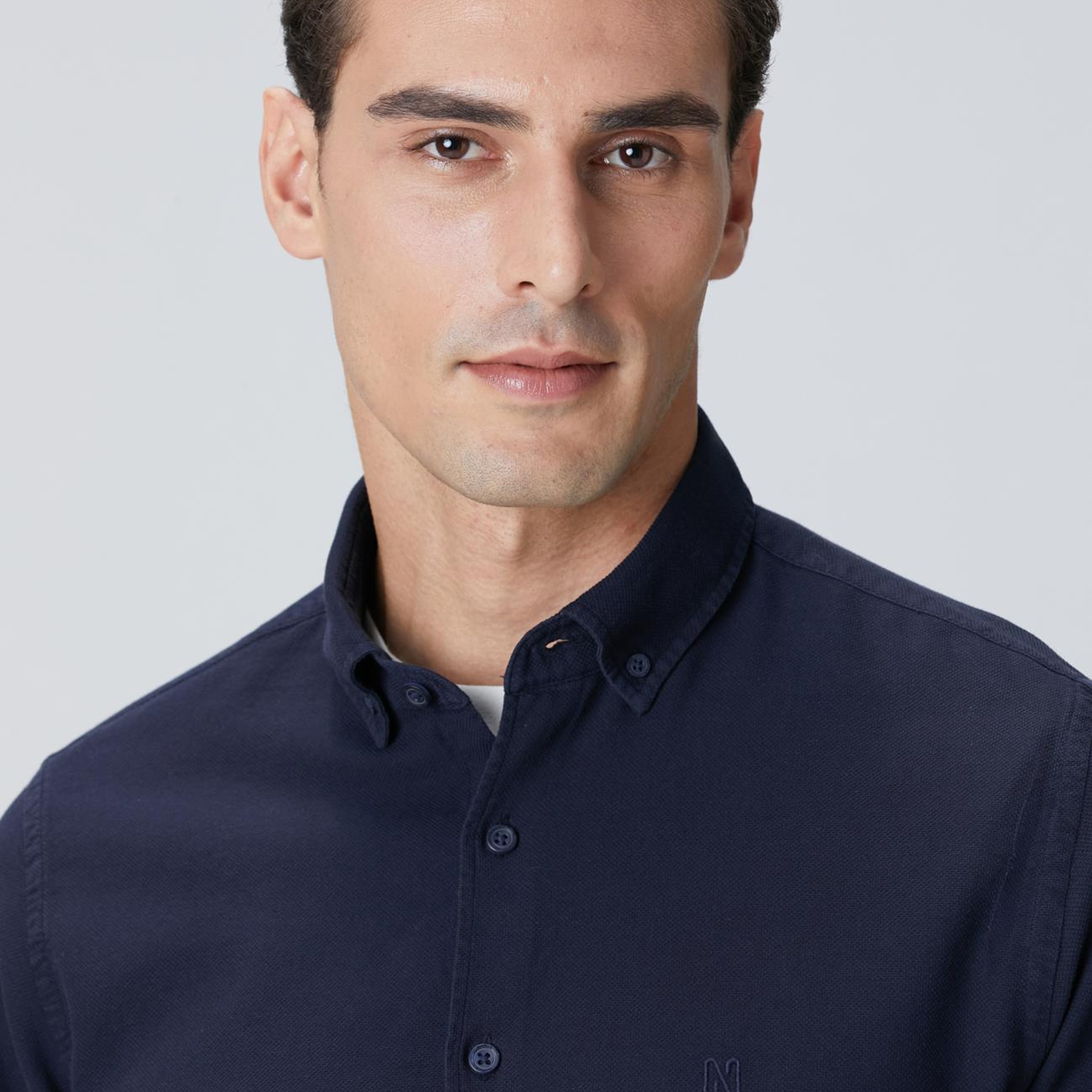 Network Erkek Lacivert Comfort Fit Gömlek