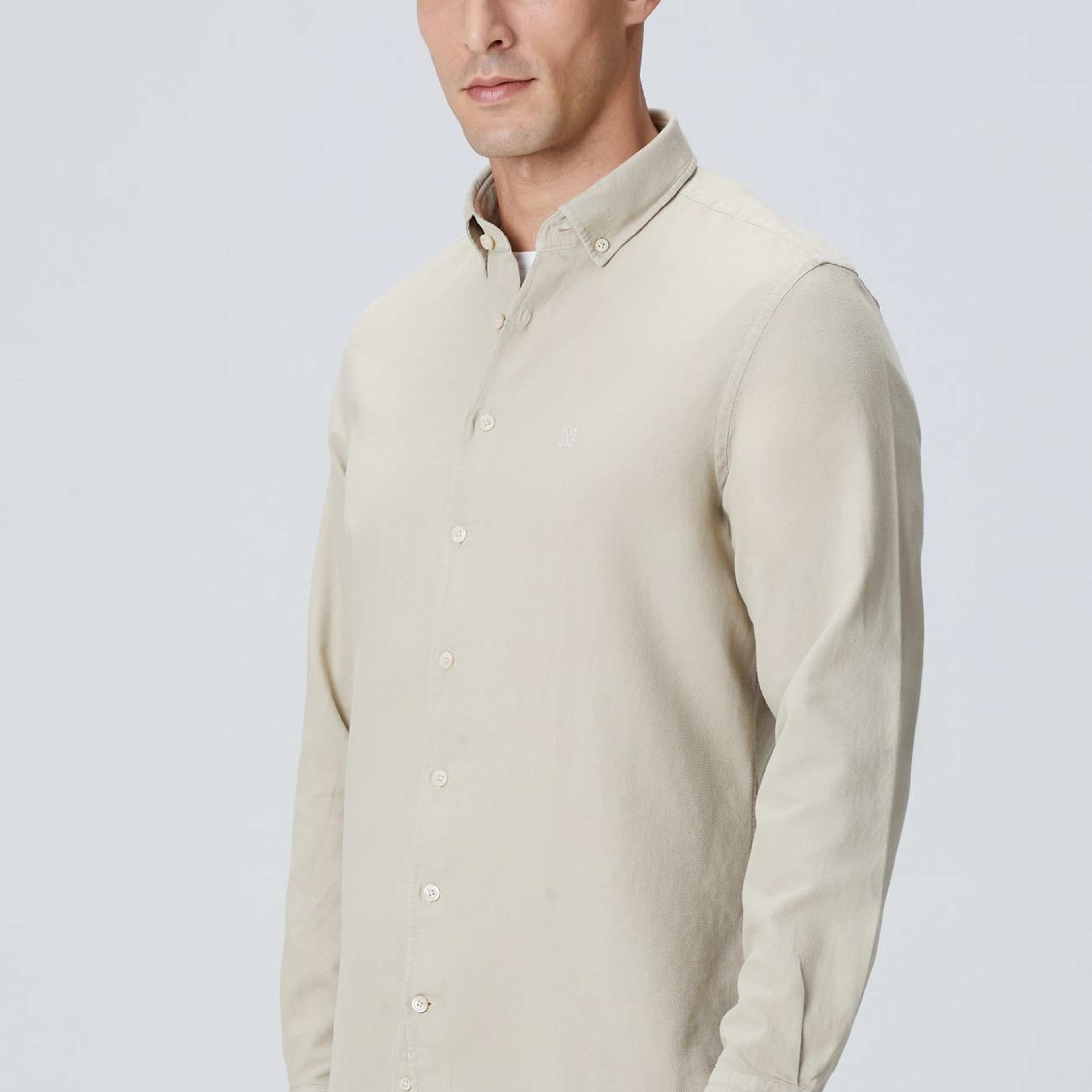 Network Erkek Vizon Comfort Fit Petek Desen Parça Boya Gömlek