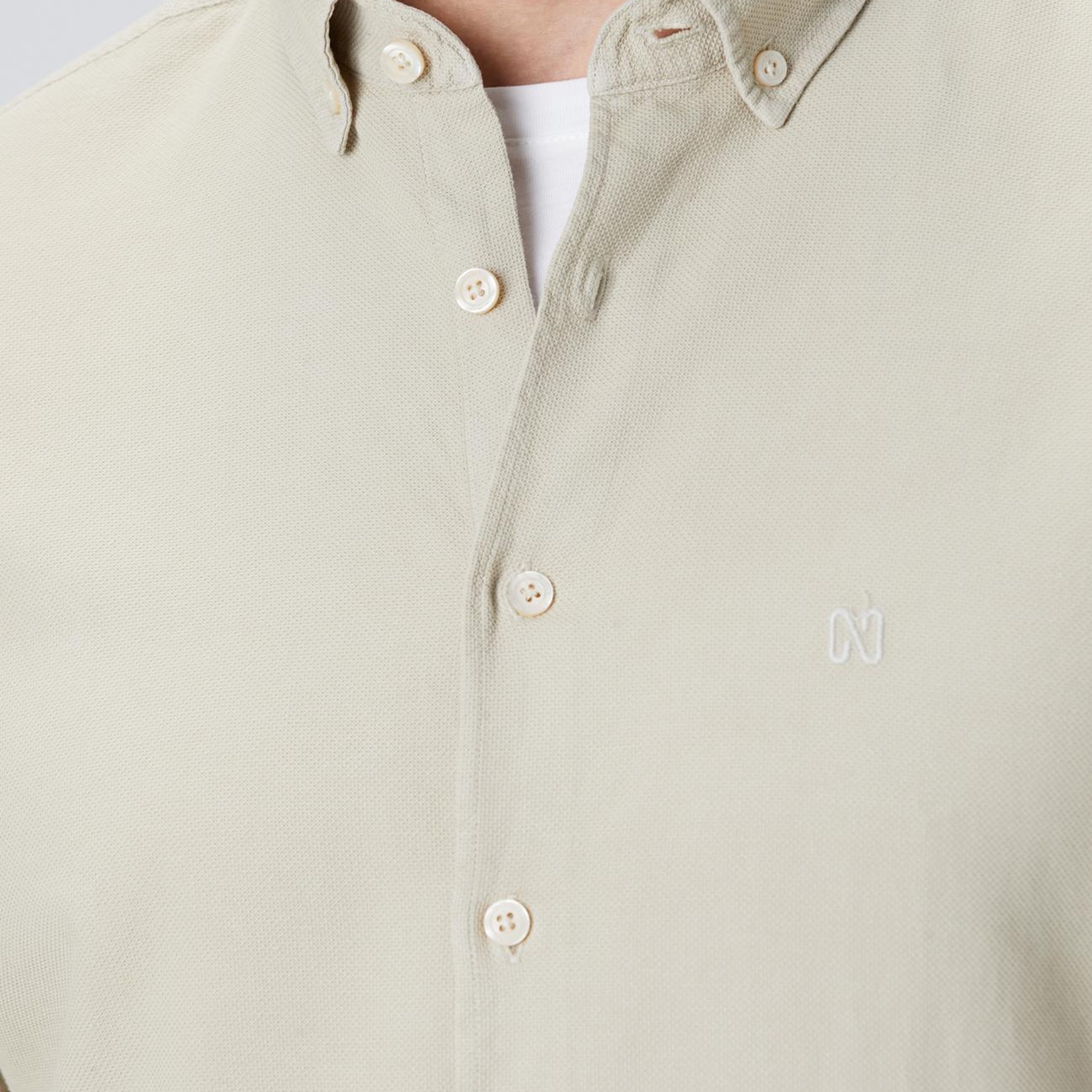 Network Erkek Vizon Comfort Fit Petek Desen Parça Boya Gömlek