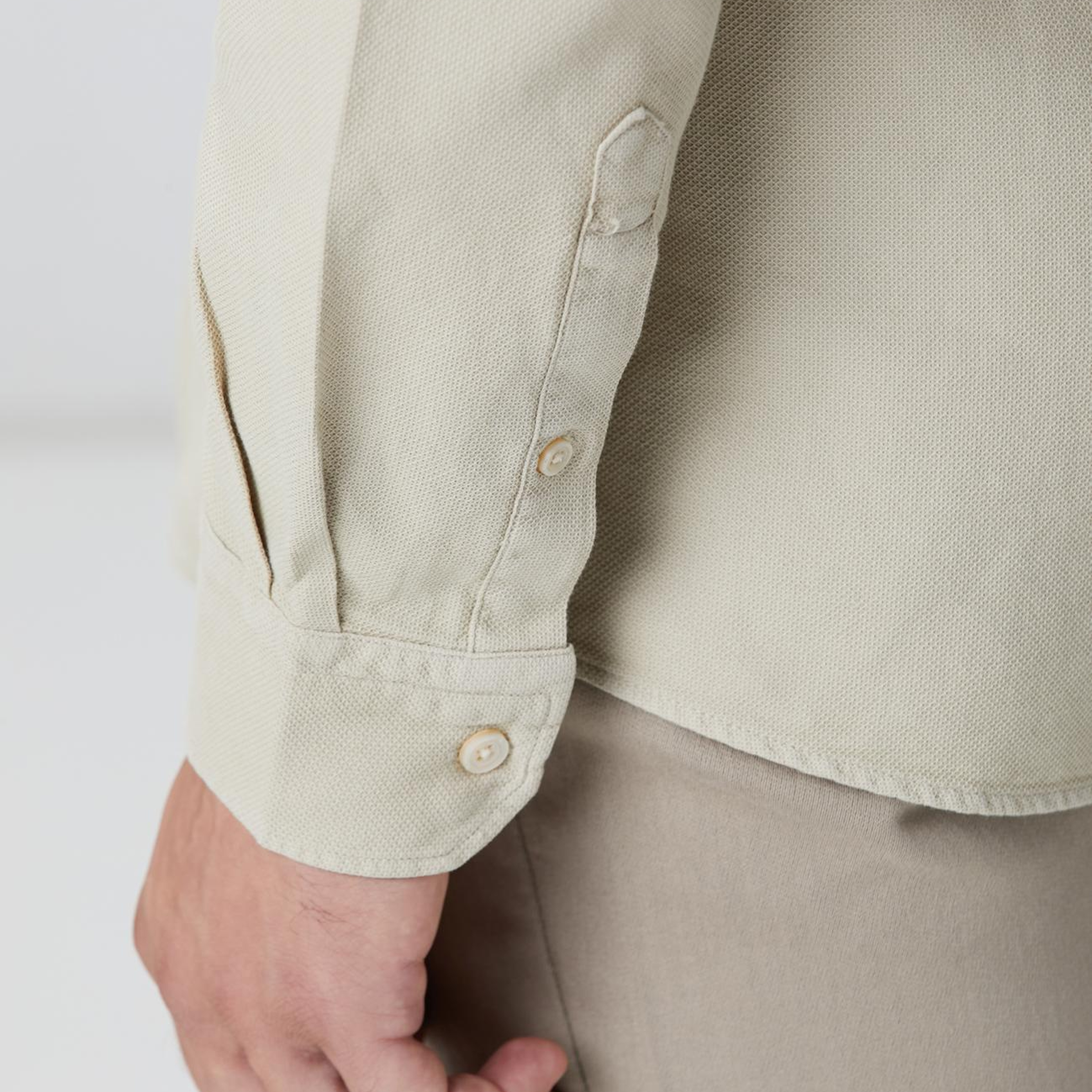 Network Erkek Vizon Comfort Fit Petek Desen Parça Boya Gömlek