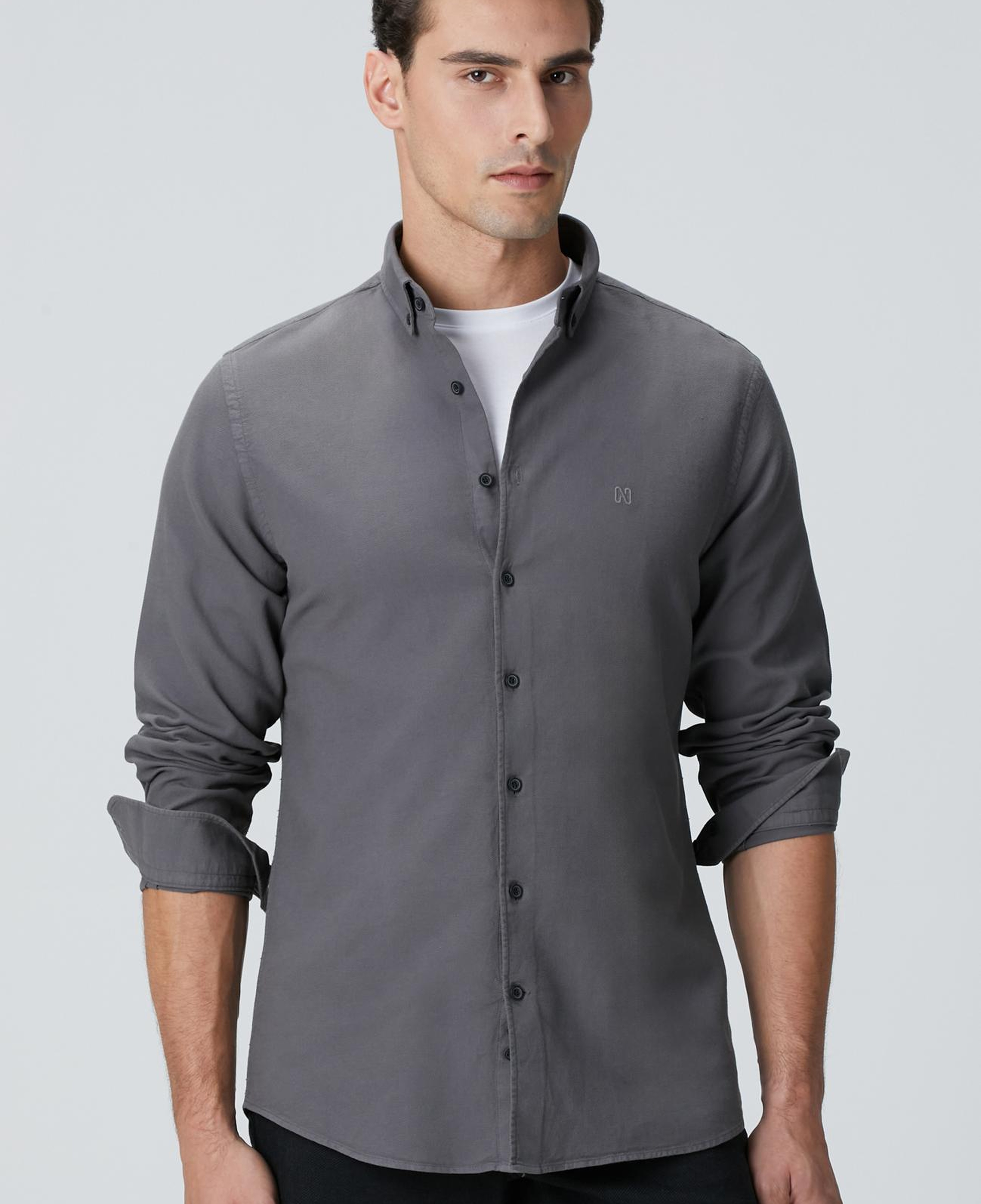Network Erkek Antrasit Gömlek