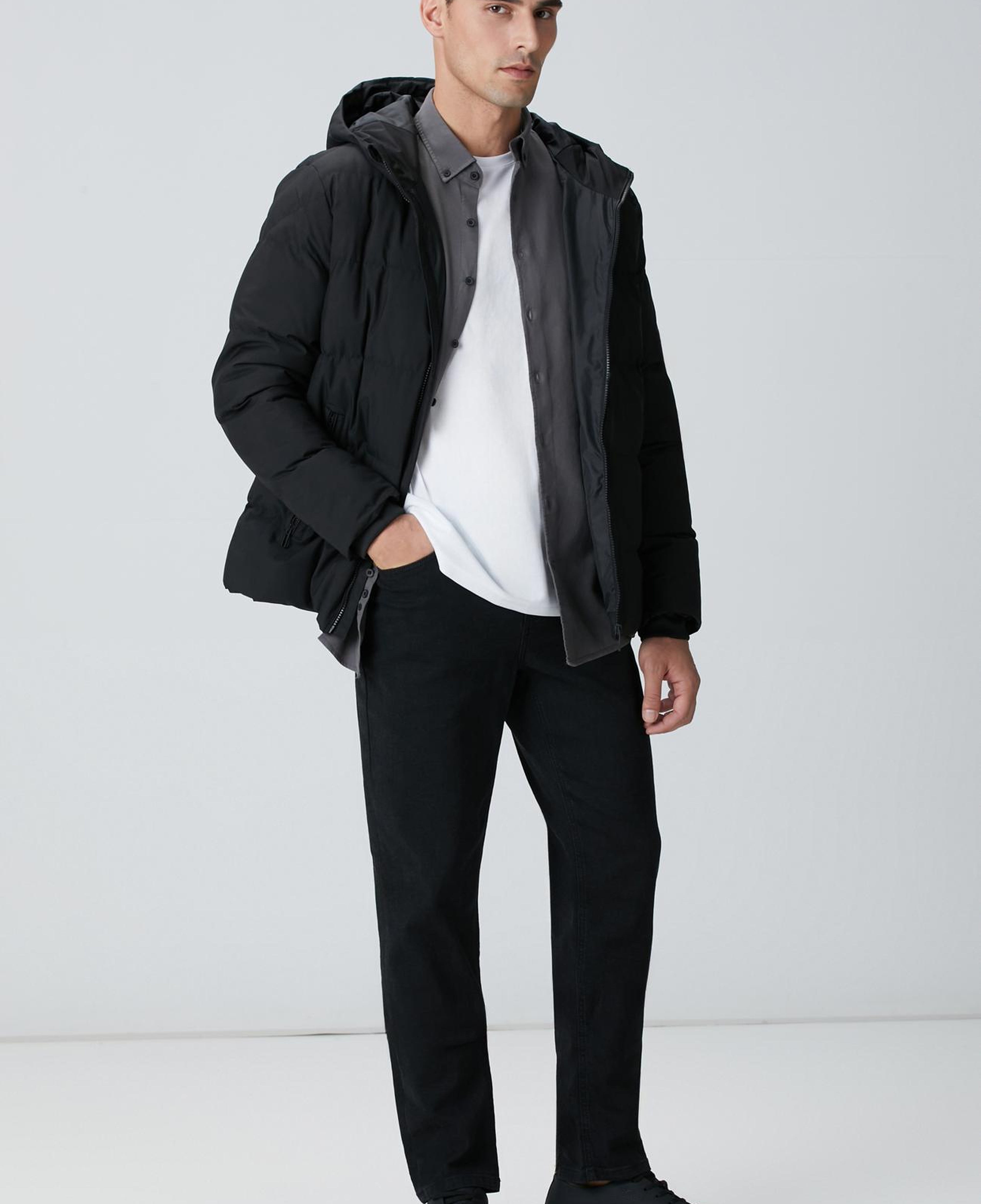 Network Erkek Antrasit Gömlek