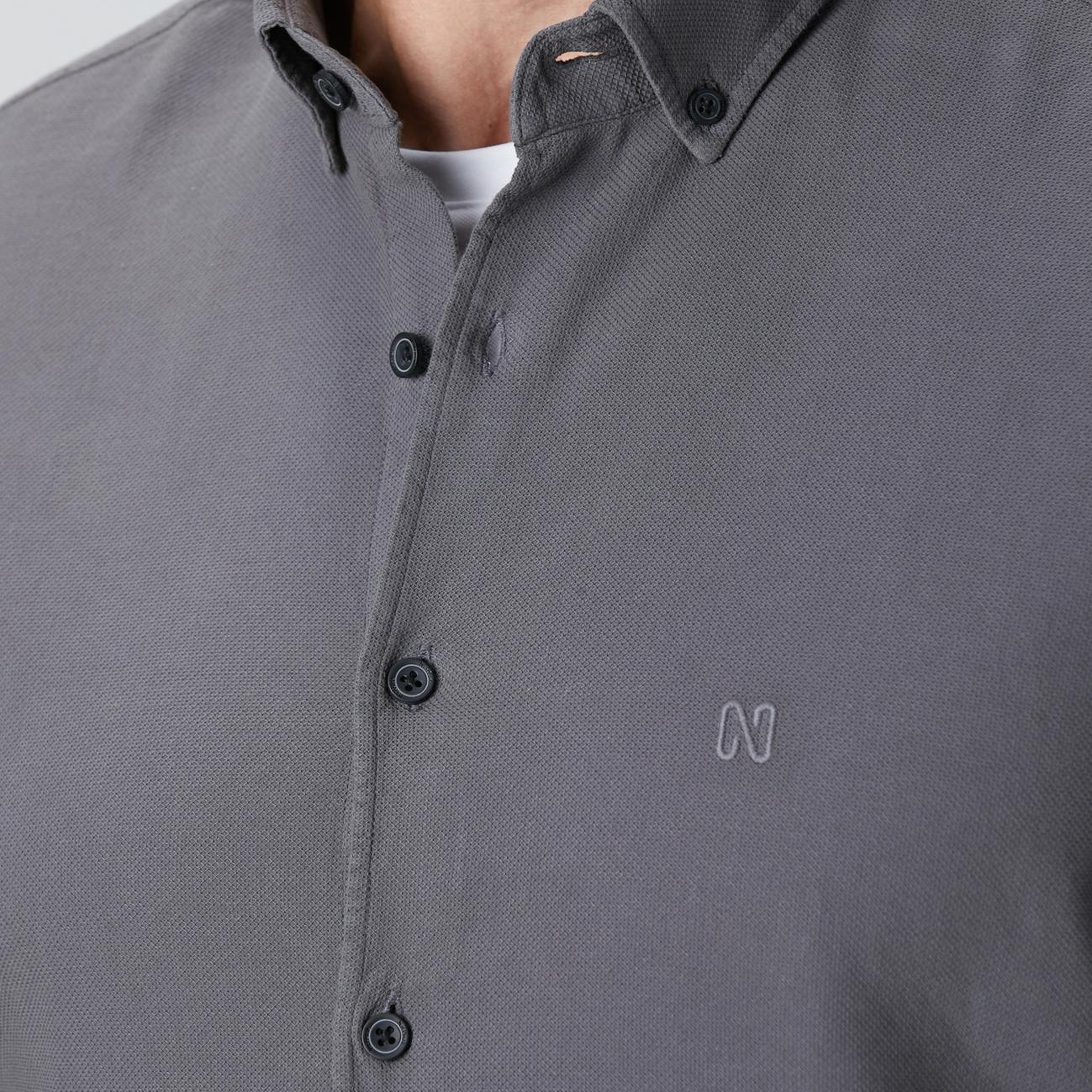 Network Erkek Antrasit Gömlek