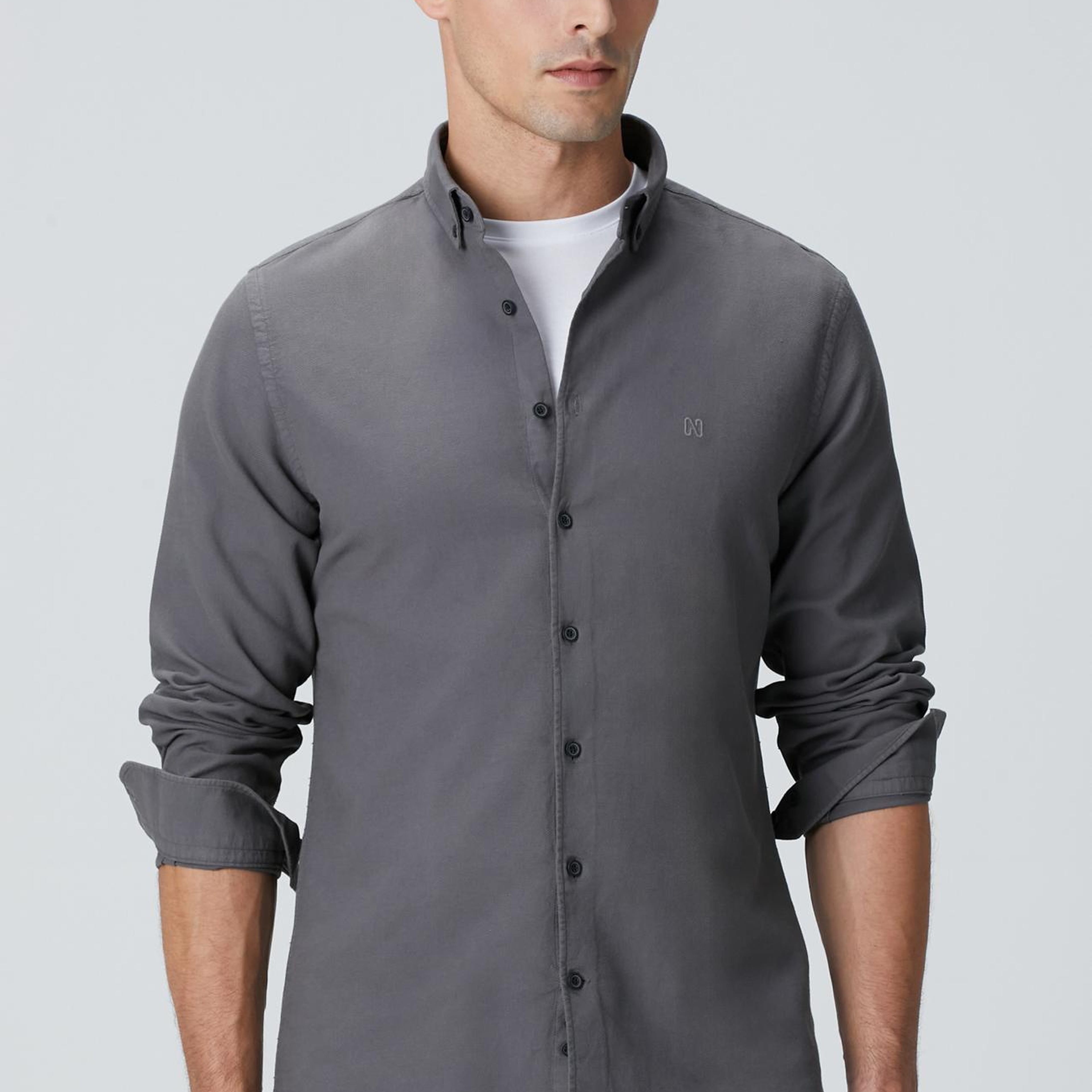 Network Erkek Antrasit Gömlek