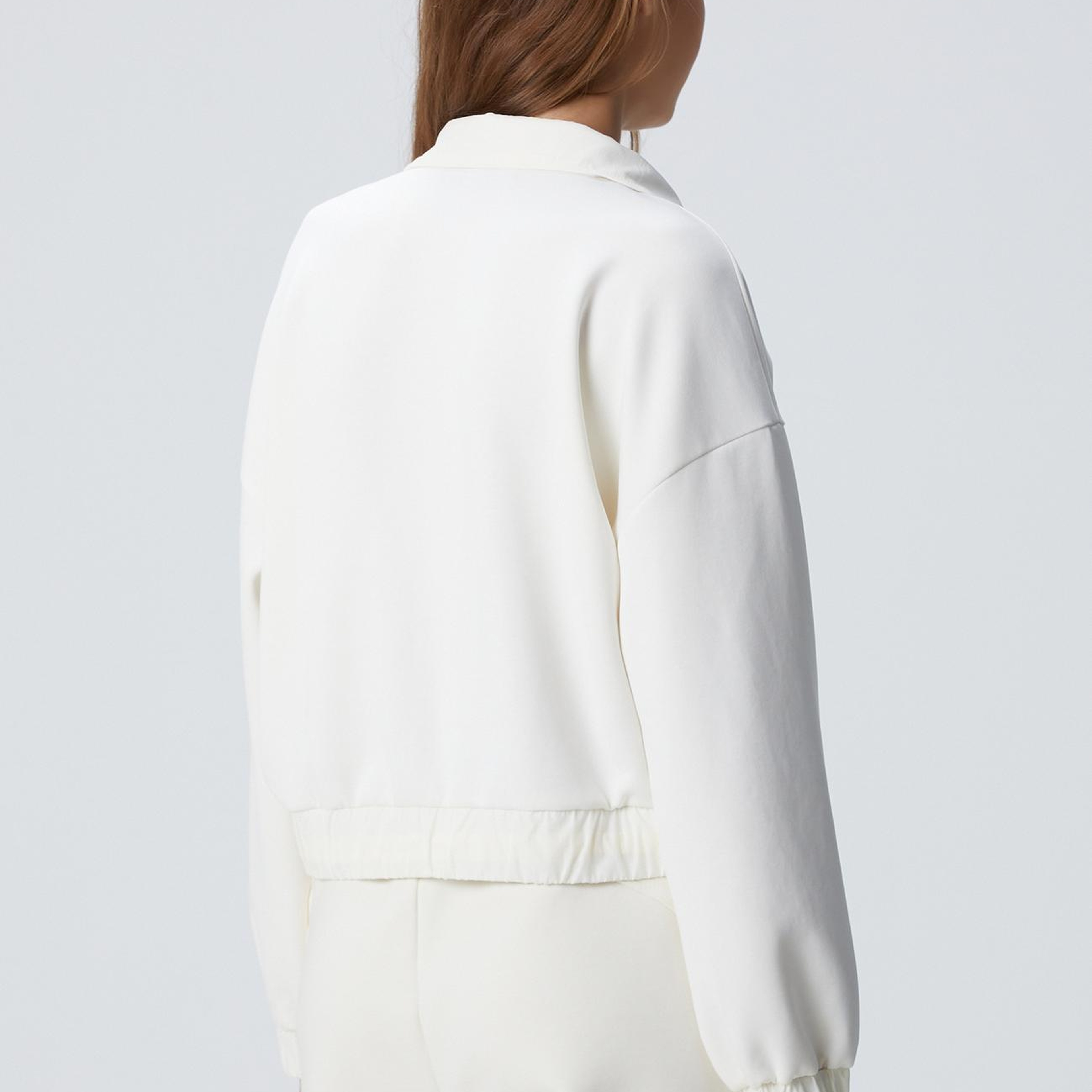 Network Kadın N-Tech Kırık Beyaz Çıtçıt Detaylı Sweatshirt