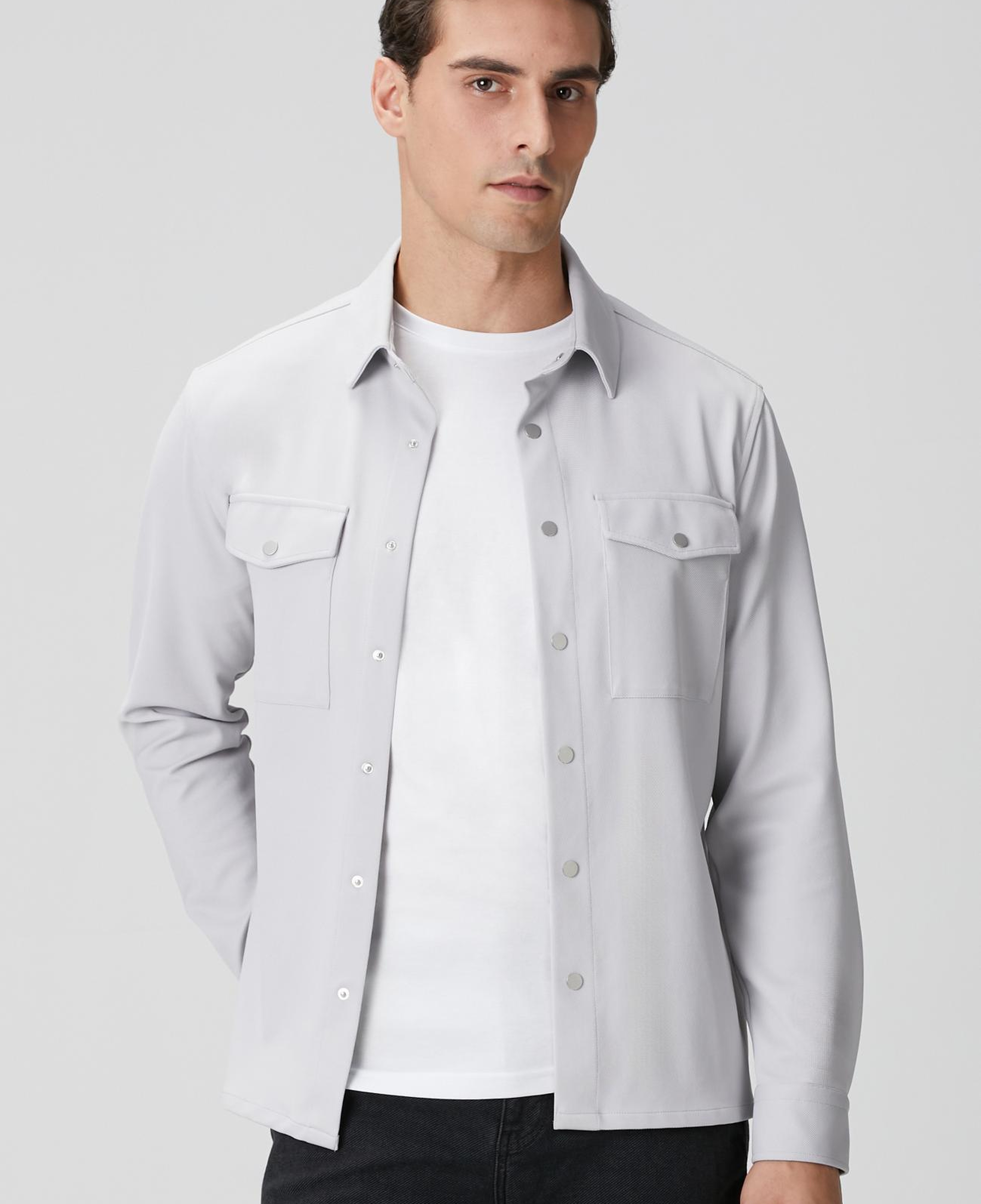 Network Erkek Gri Dış Gömlek