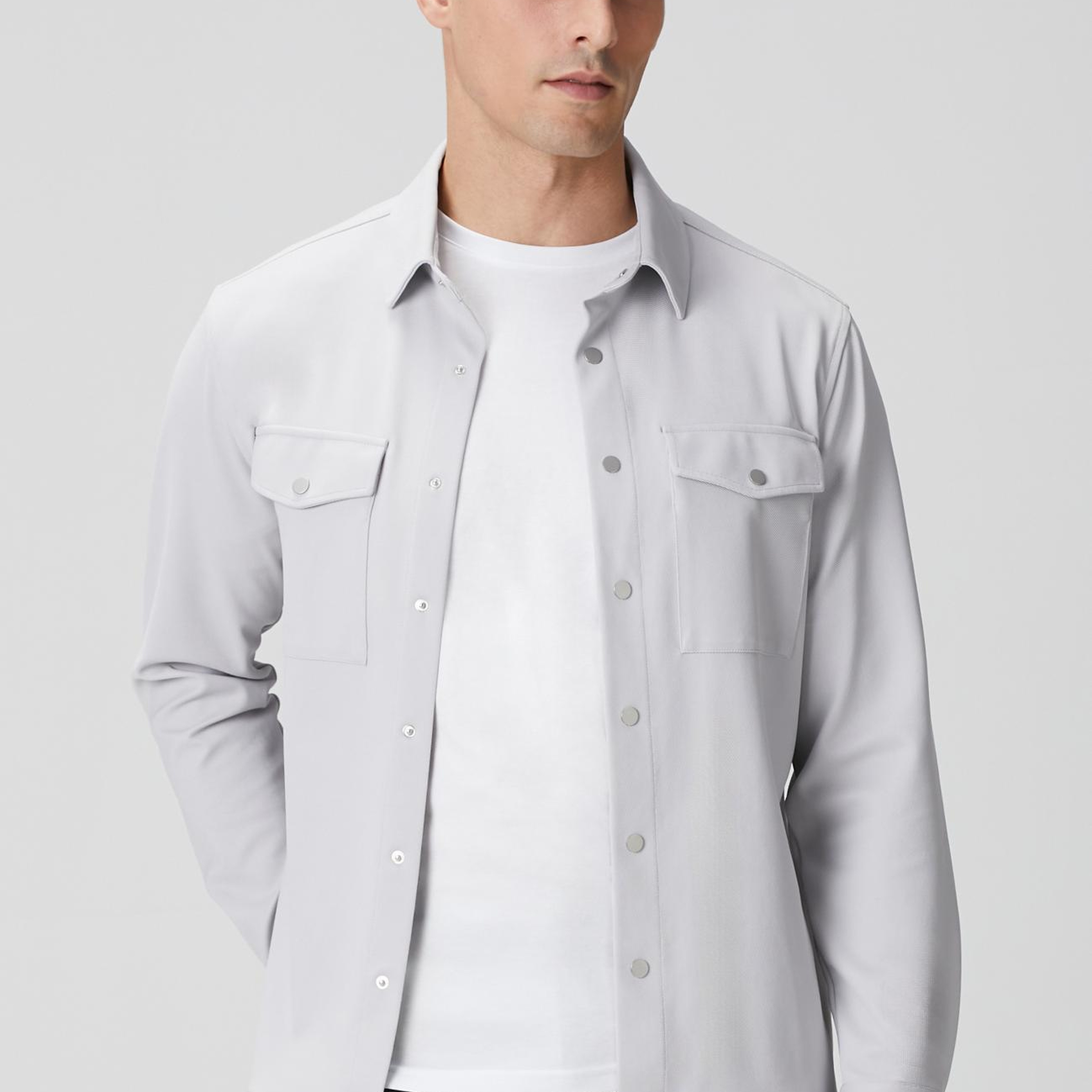 Network Erkek Gri Dış Gömlek