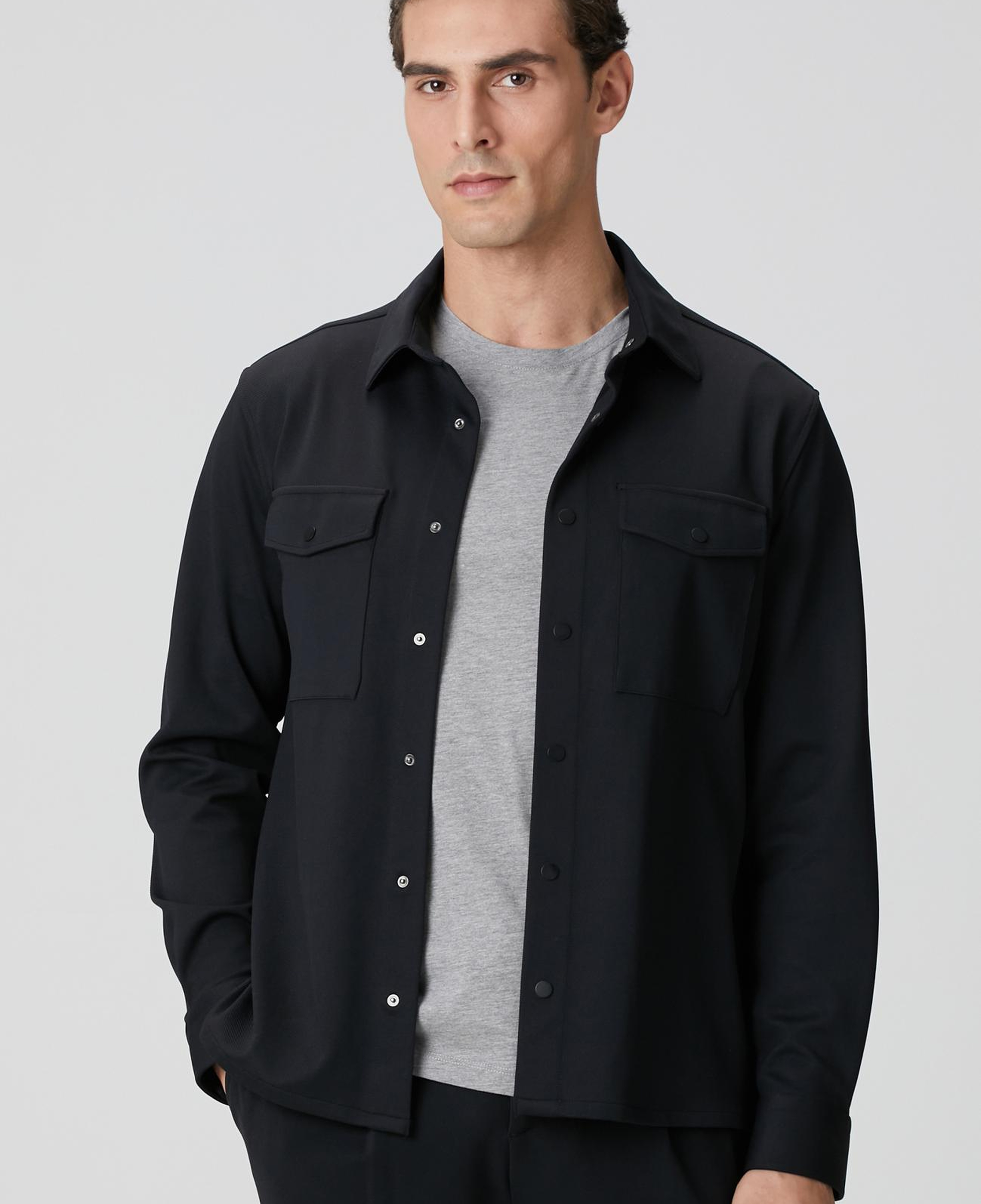 Network Erkek Siyah Dış Gömlek