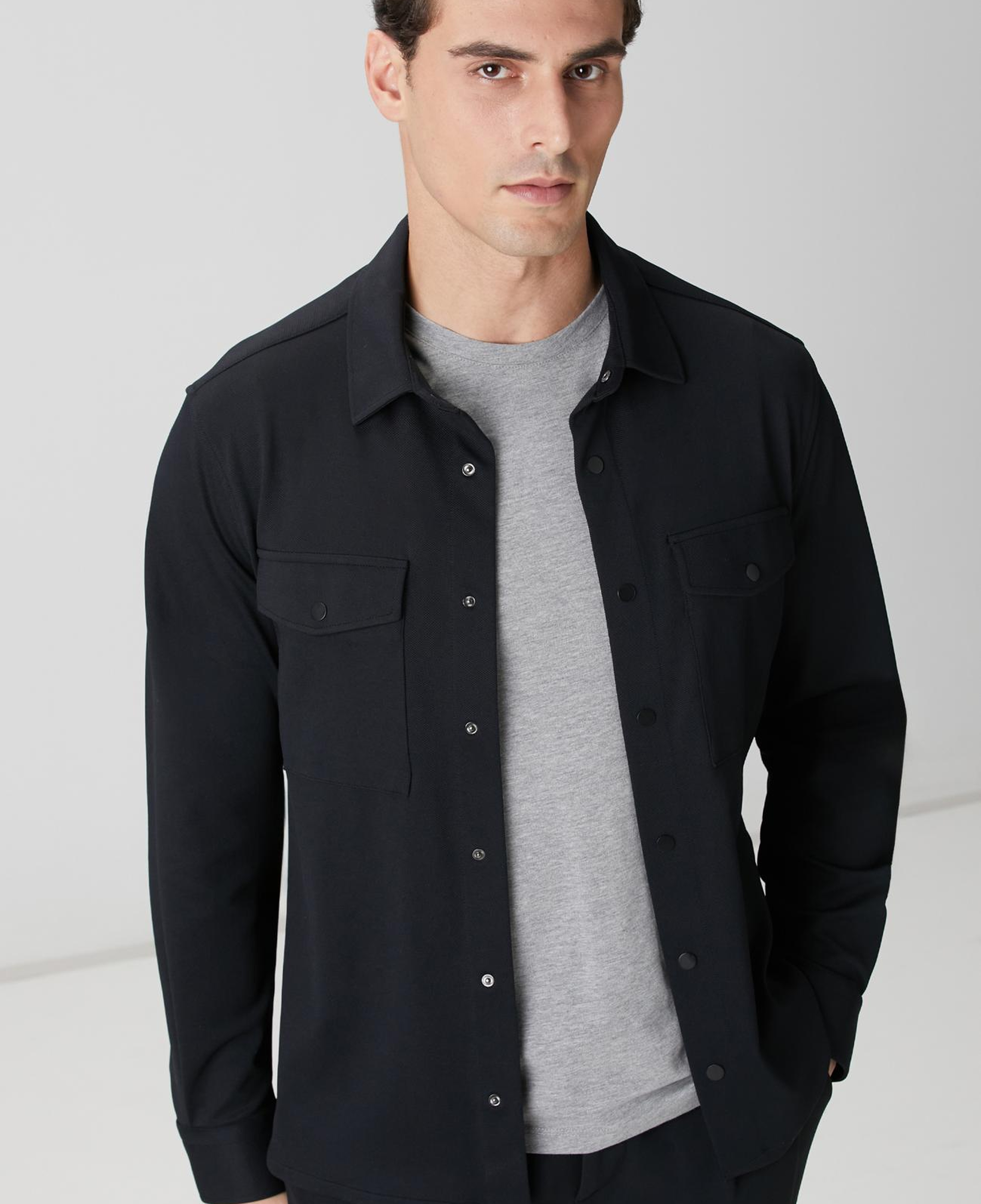 Network Erkek Siyah Dış Gömlek