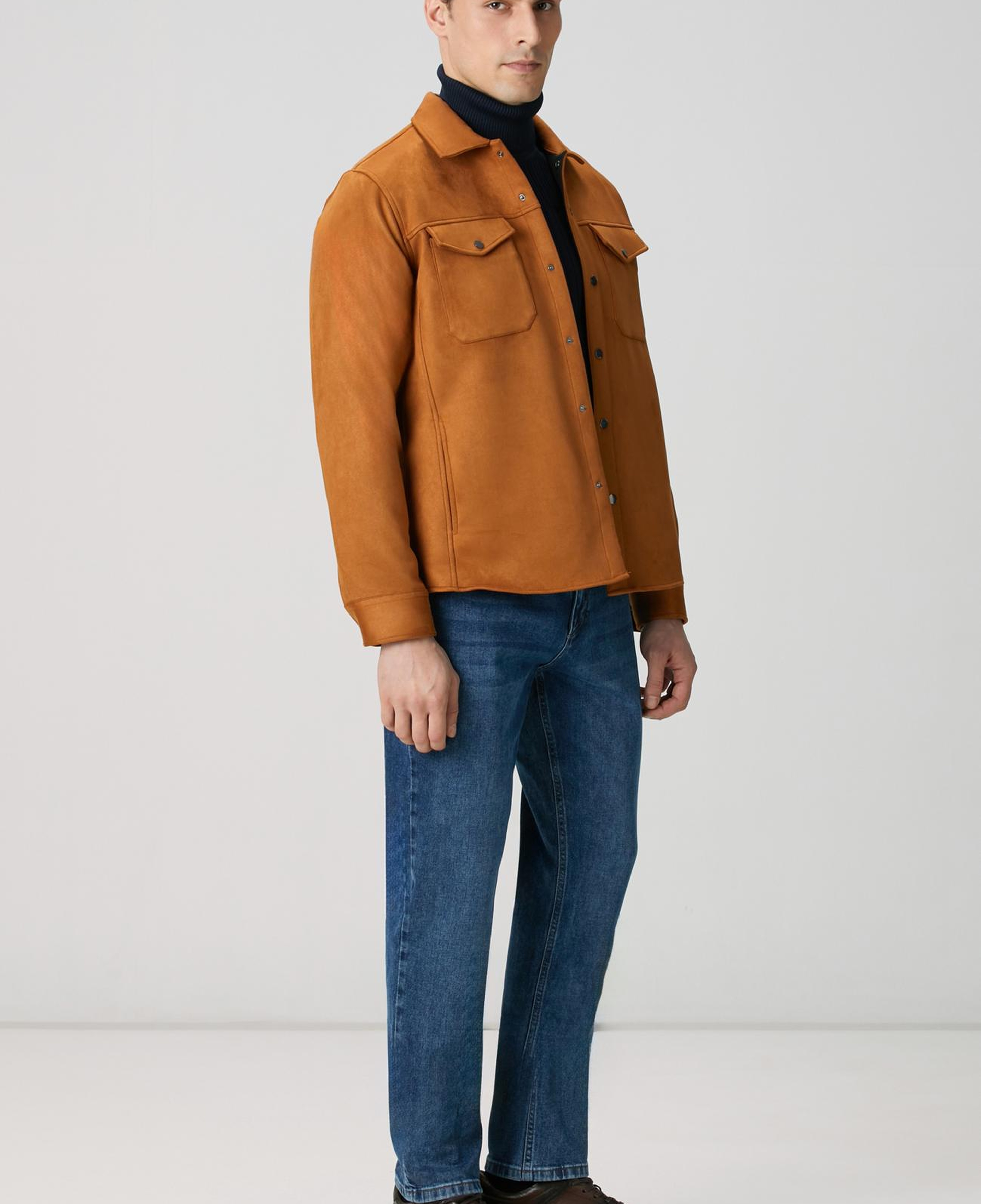 Network Erkek Camel Dış Gömlek