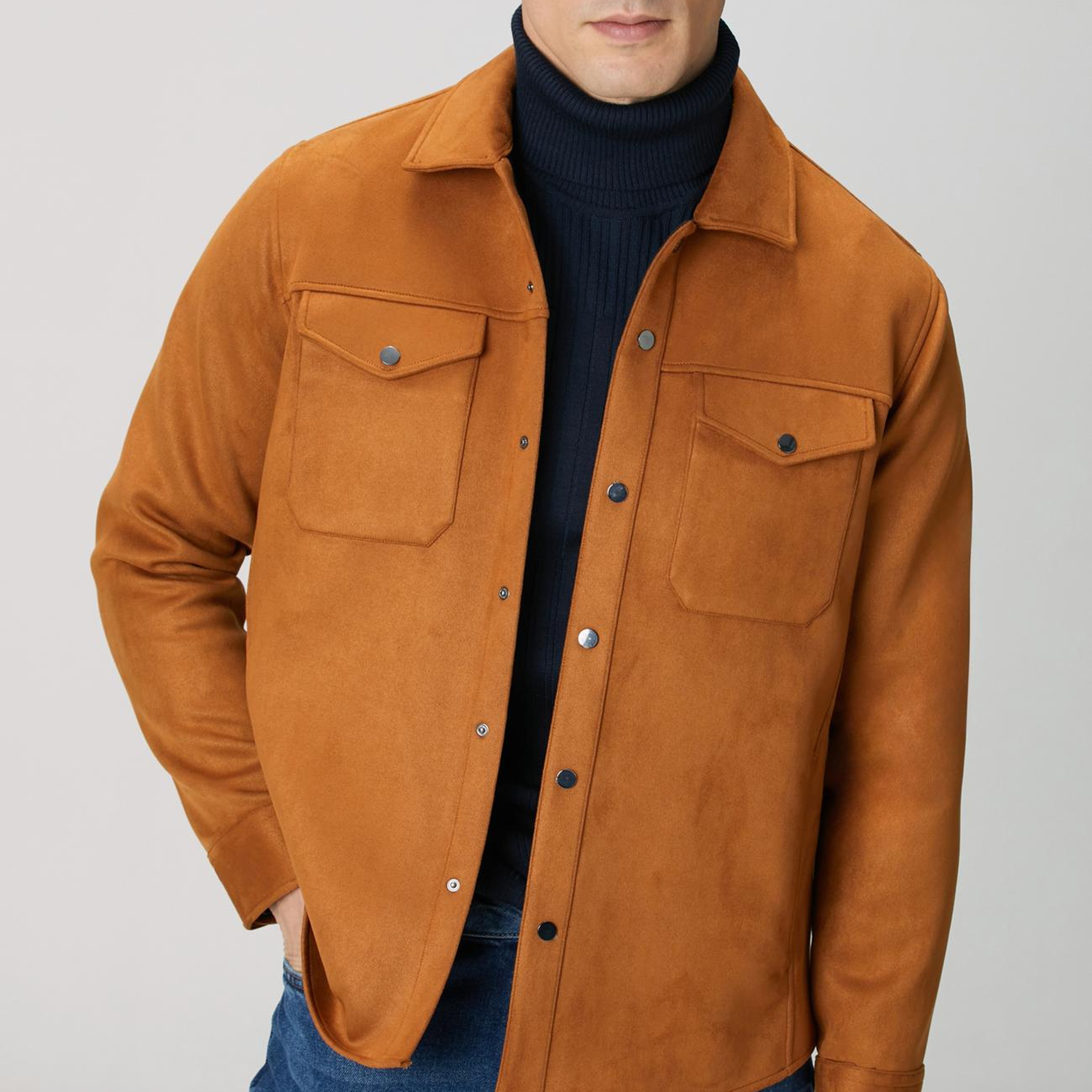 Network Erkek Camel Dış Gömlek