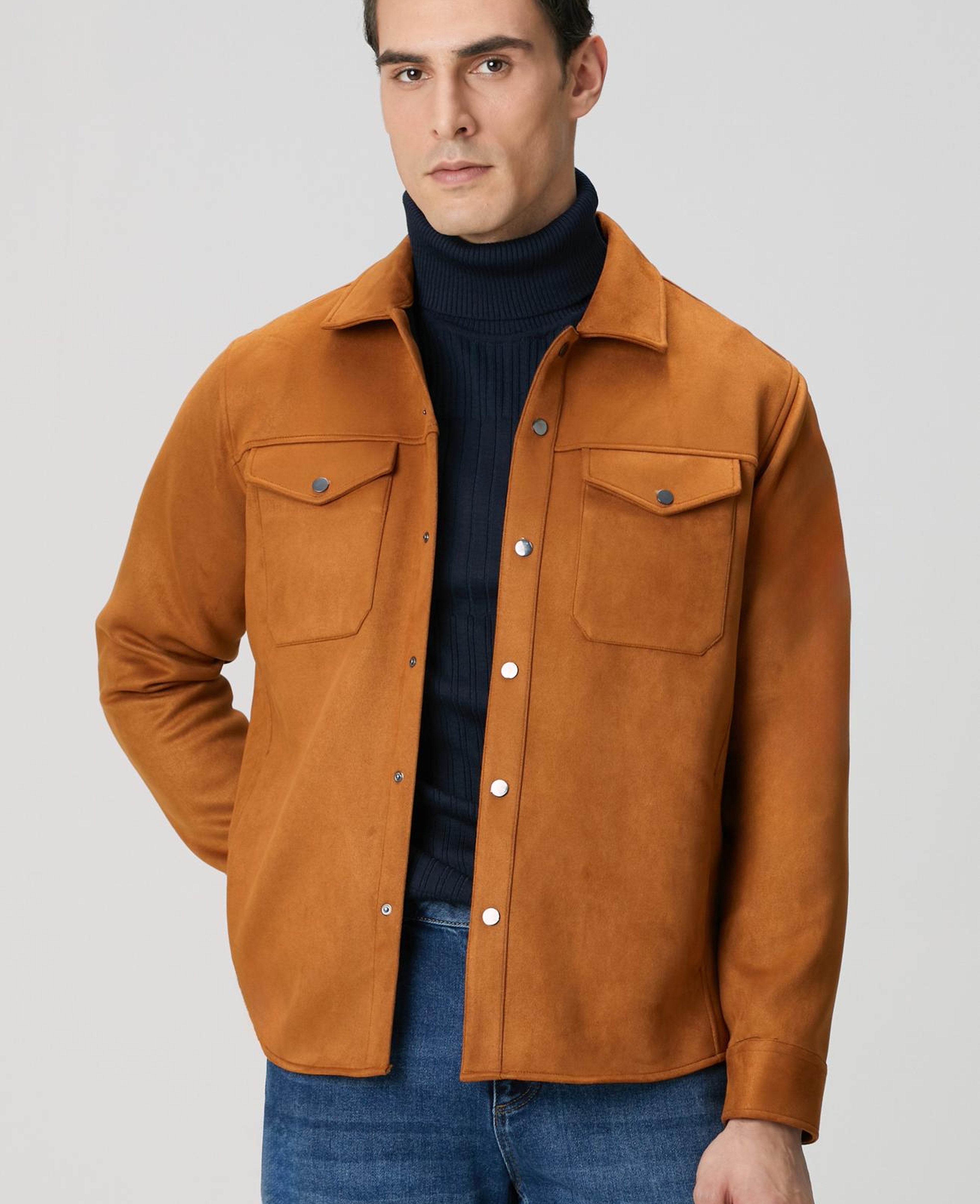 Network Erkek Camel Dış Gömlek