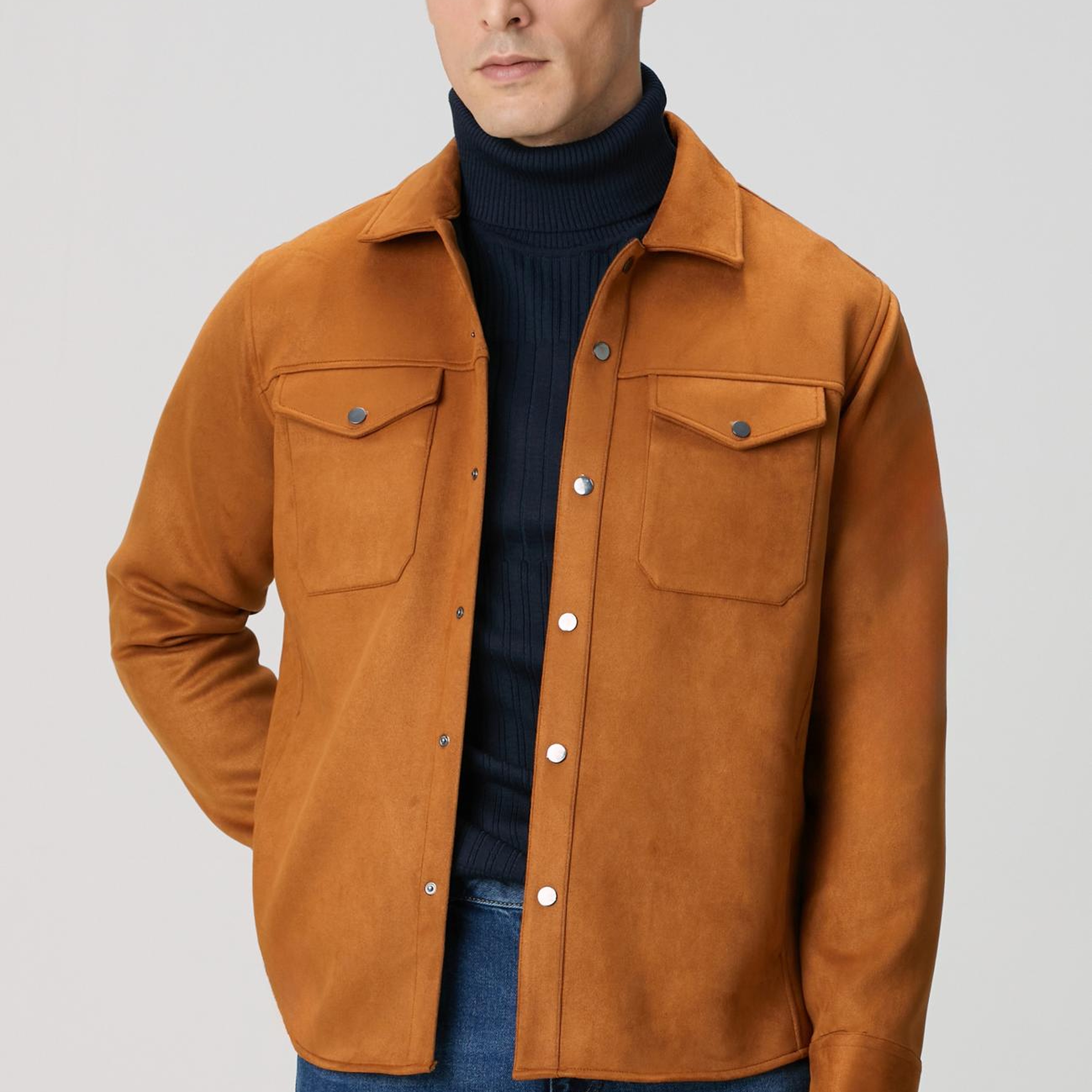 Network Erkek Camel Dış Gömlek