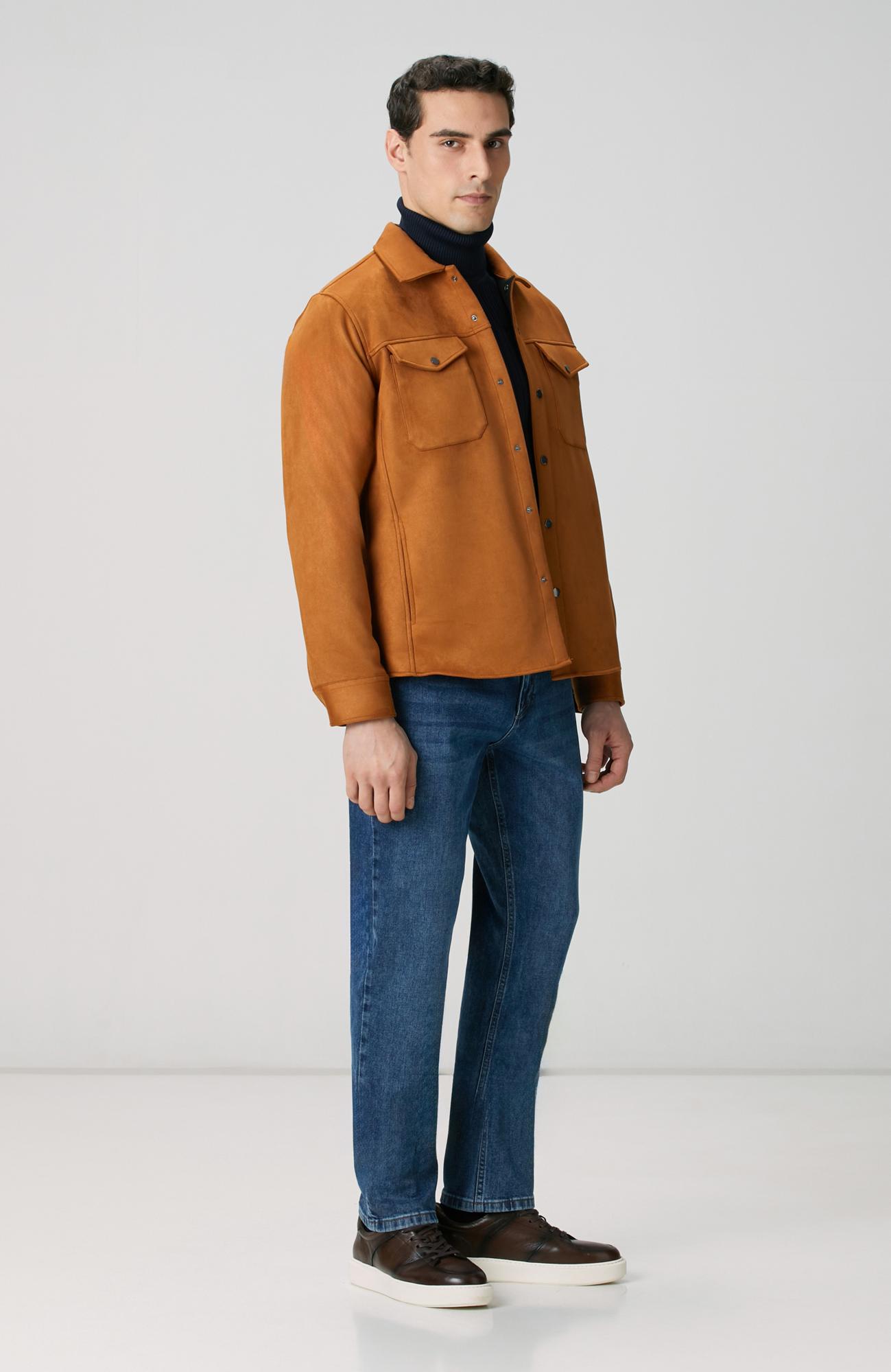 Network Erkek Camel Dış Gömlek