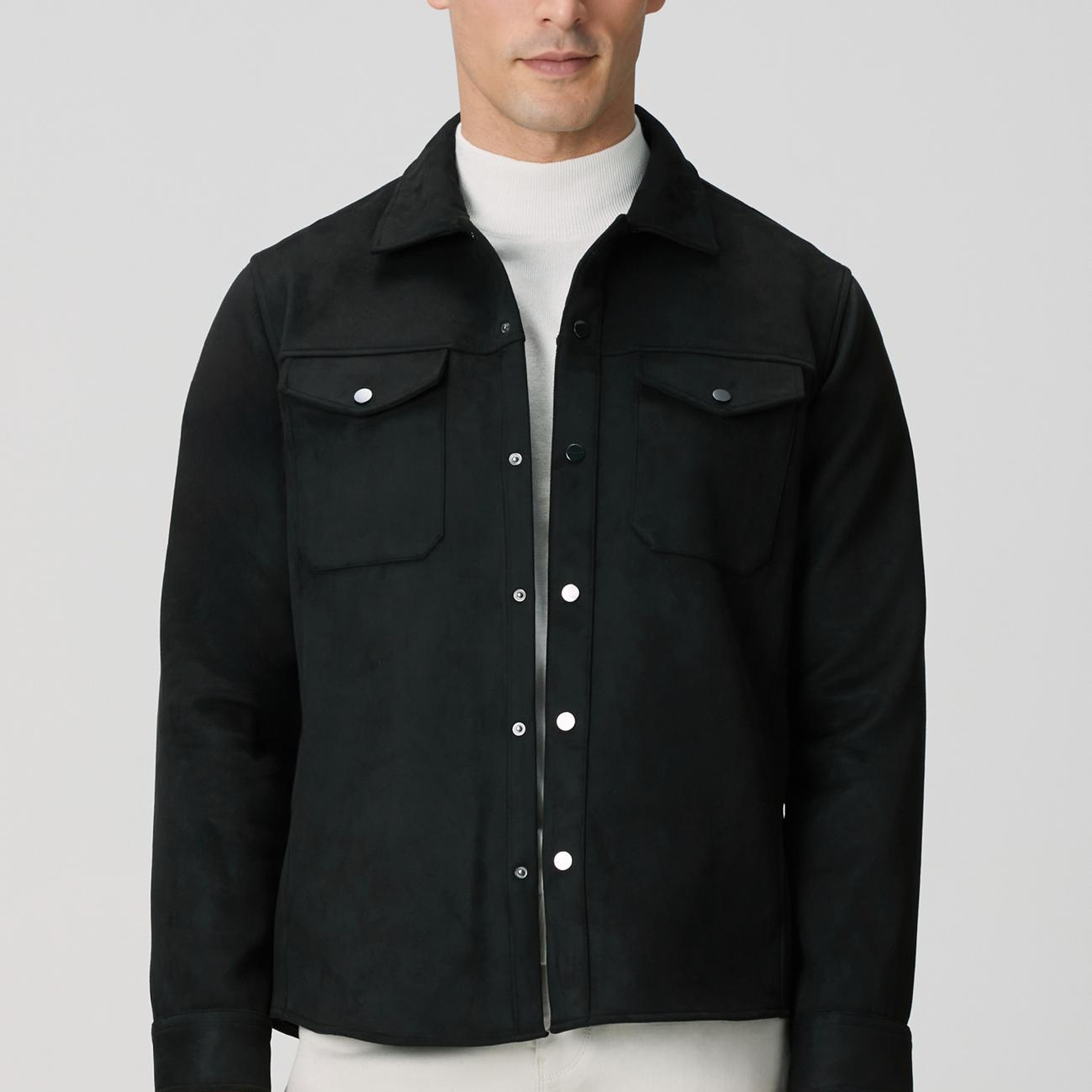Network Erkek Siyah Dış Gömlek