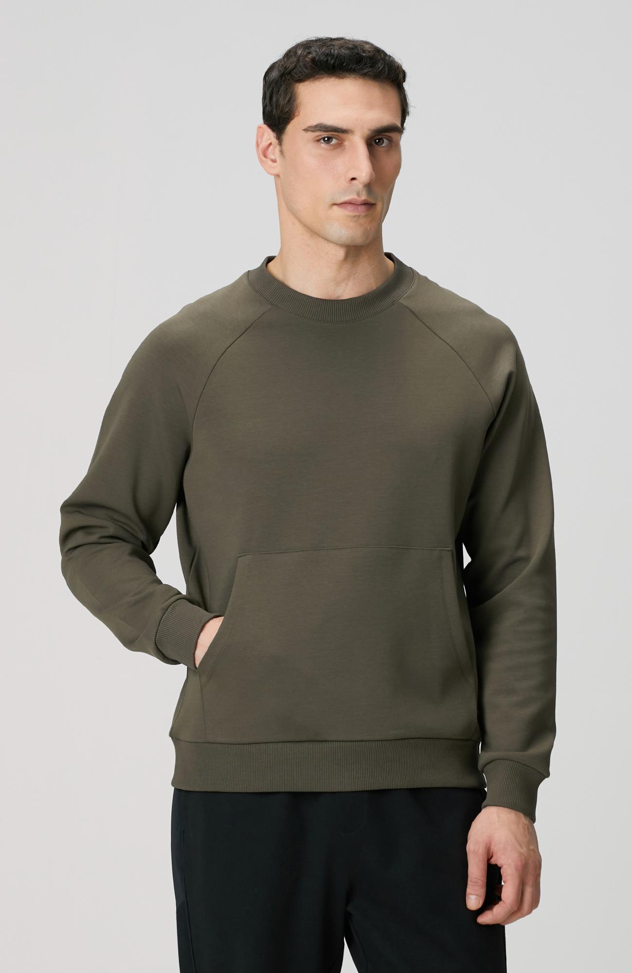 Network Erkek Haki Kanguru Cepli Sweatshirt
