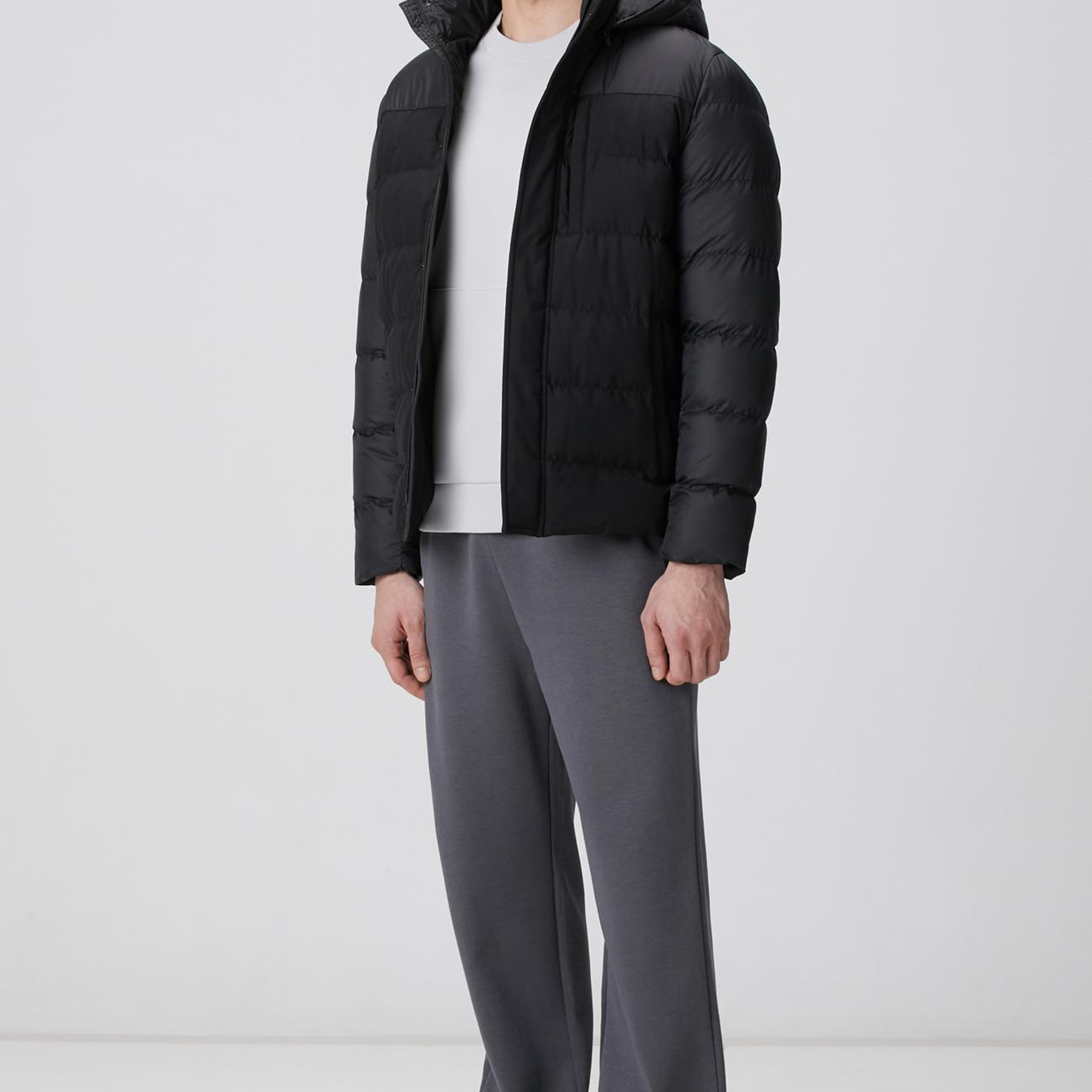 Network Erkek Gri Melanj Kanguru Cepli Sweatshirt