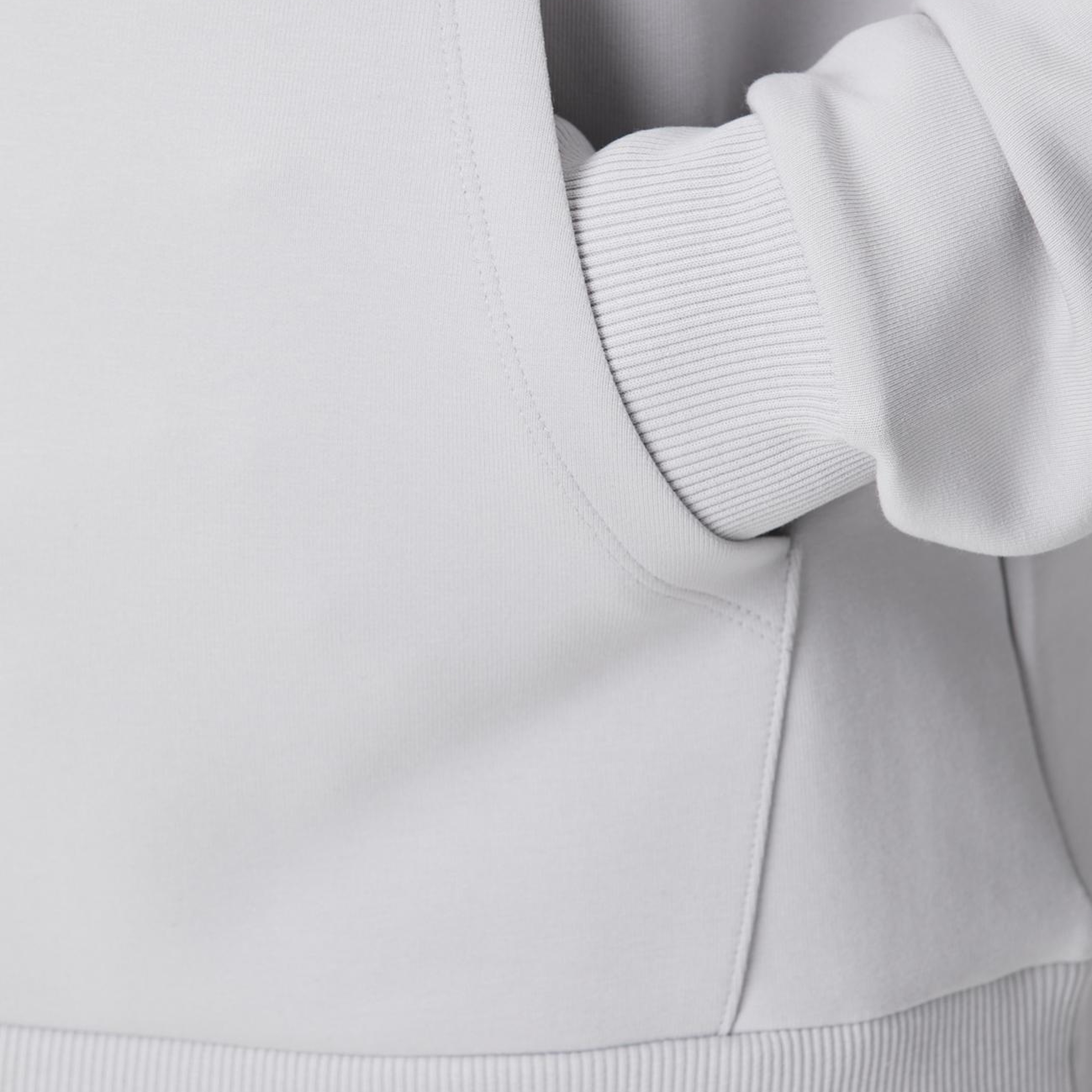 Network Erkek Gri Melanj Kanguru Cepli Sweatshirt