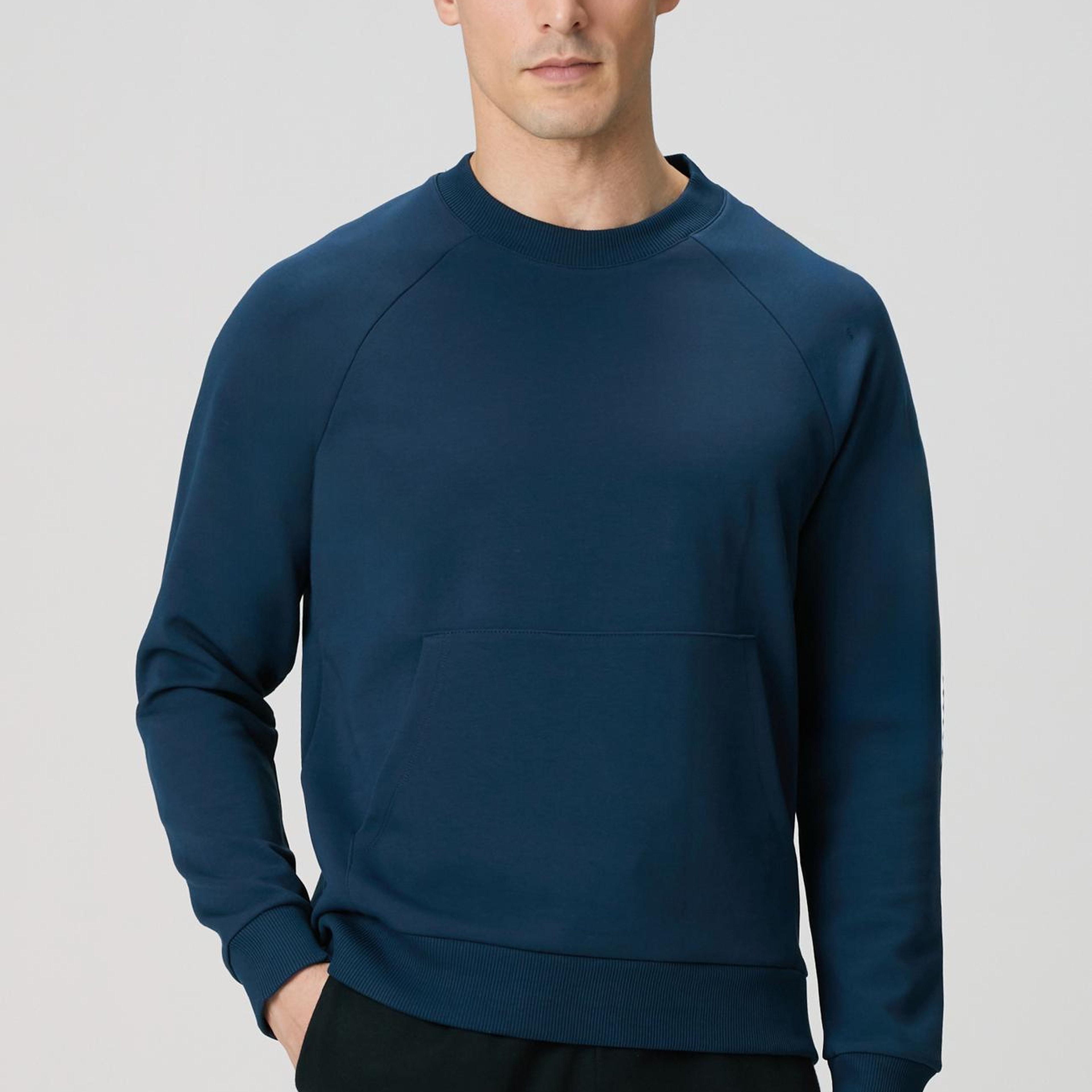 Network Erkek İndigo Kanguru Cepli Sweatshirt