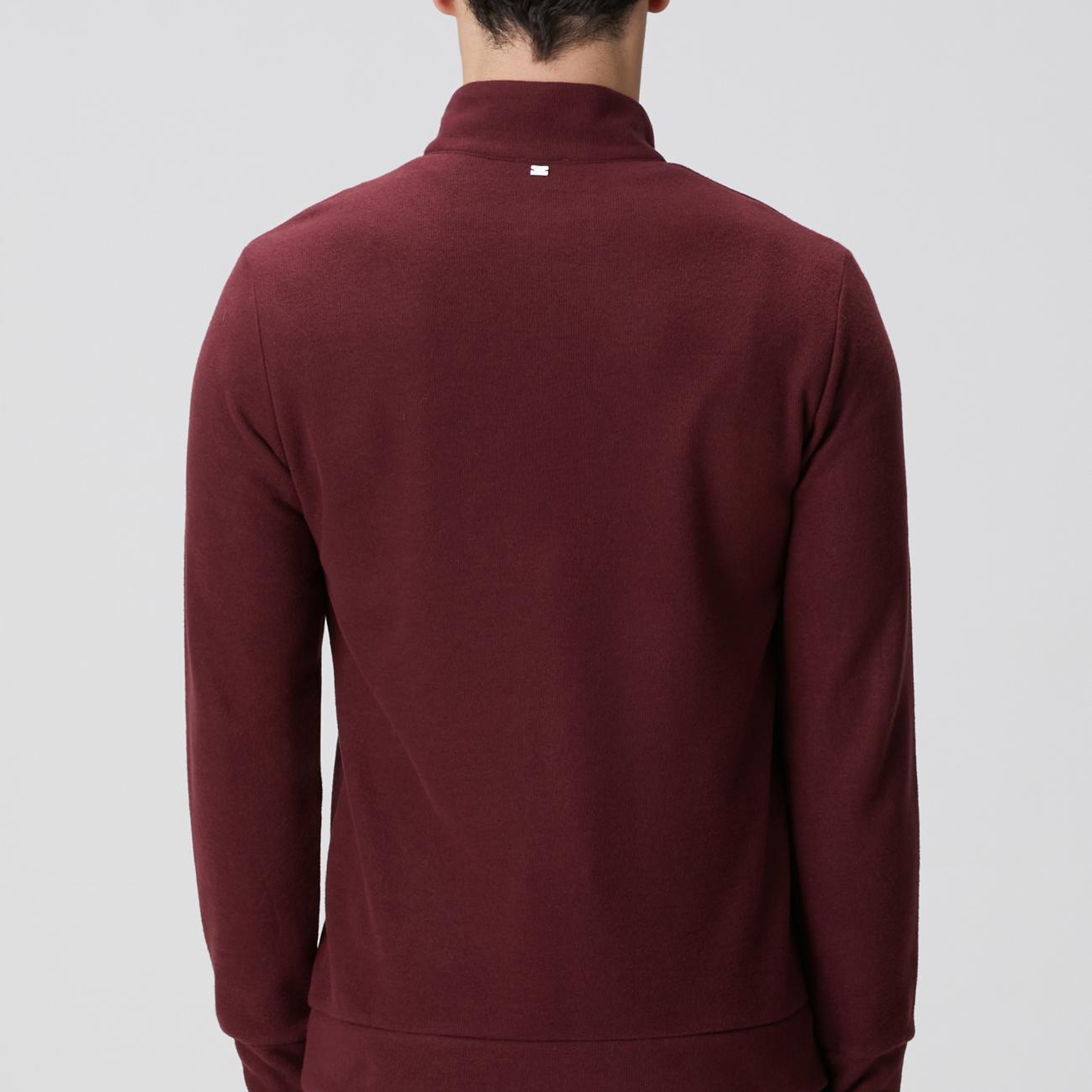 Network Erkek Bordo Süet Garni Detaylı Sweatshirt