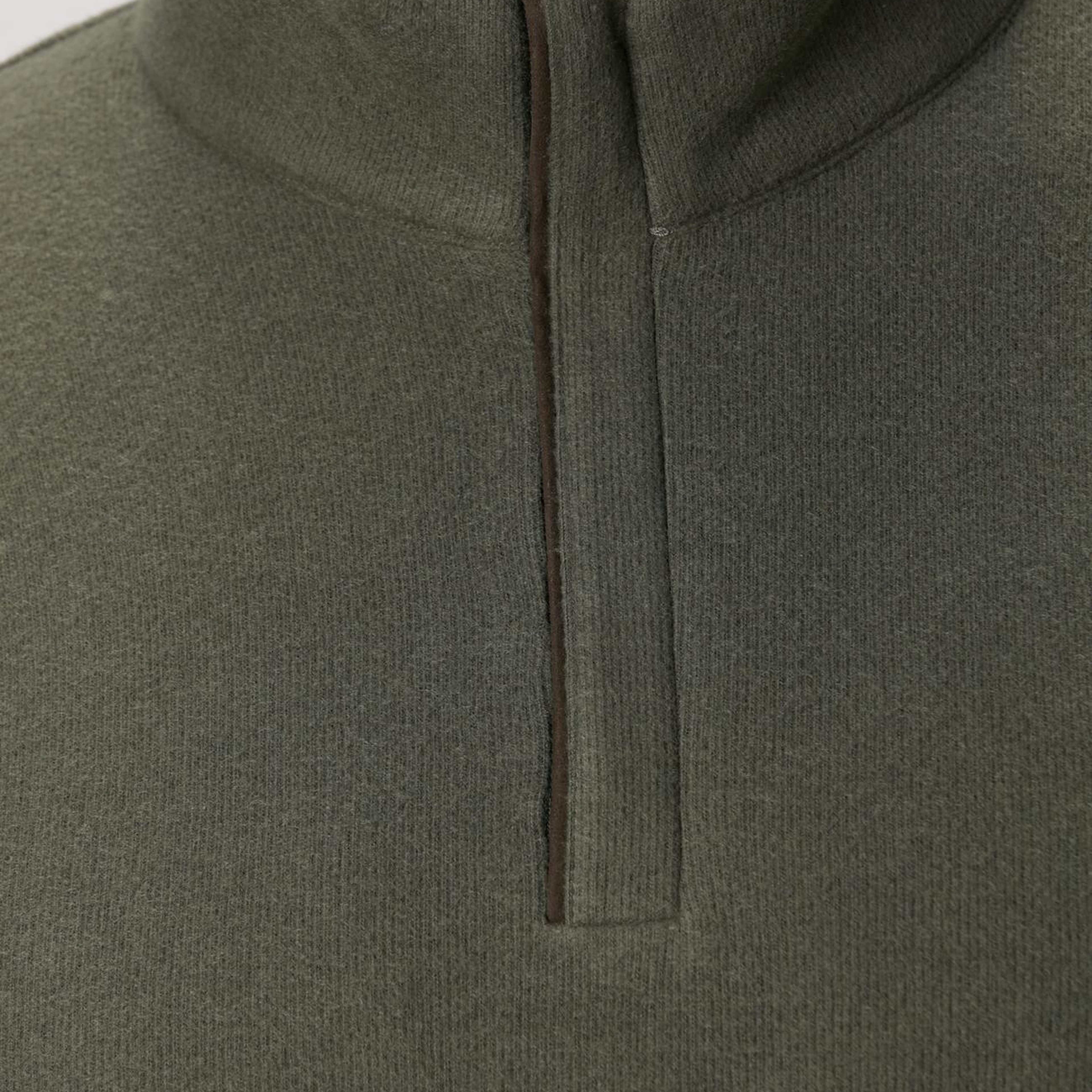 Network Erkek Haki Süet Garni Detaylı Sweatshirt