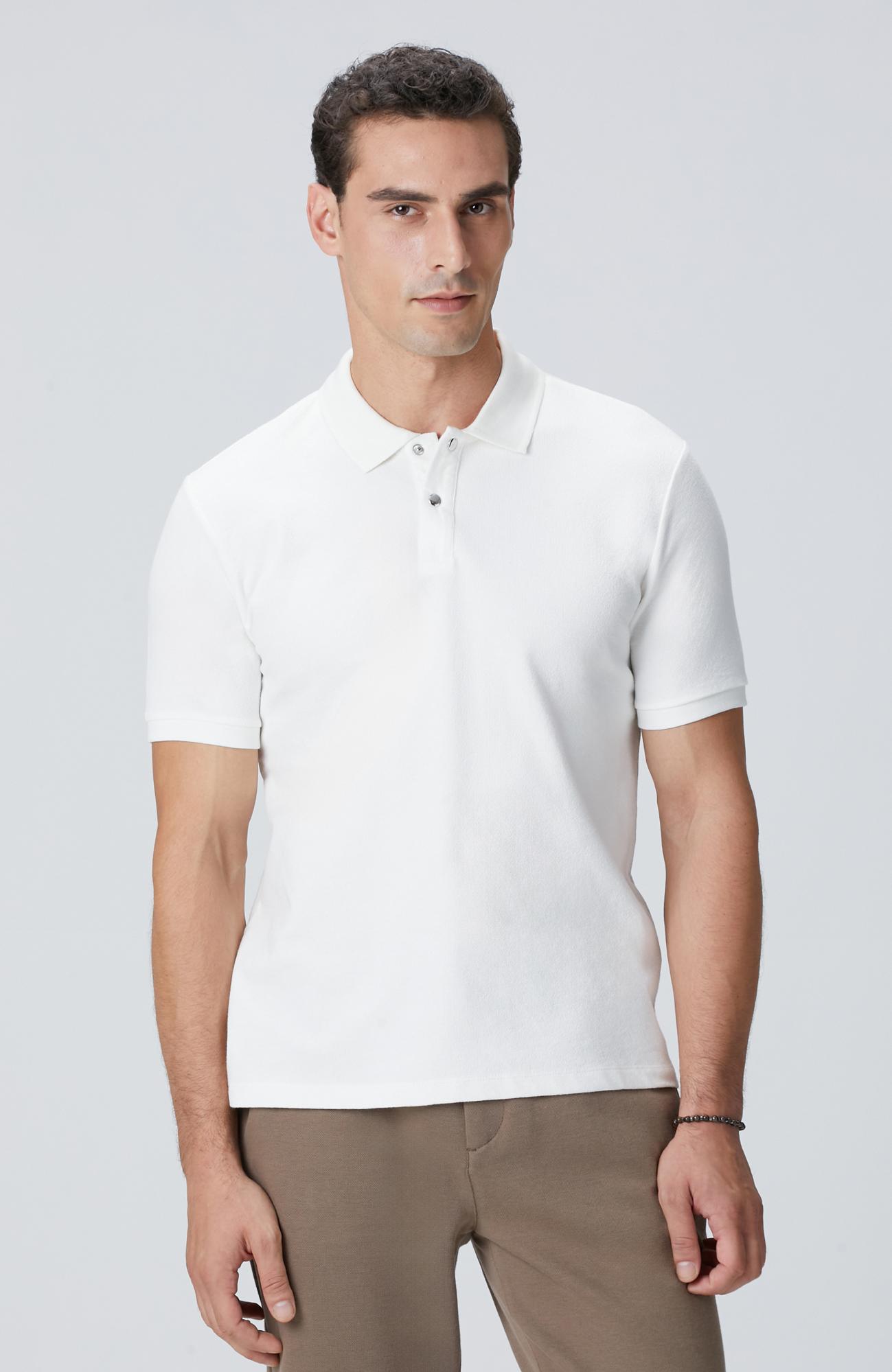 Network Erkek Kırık Beyaz Çıtçıtlı T-shirt