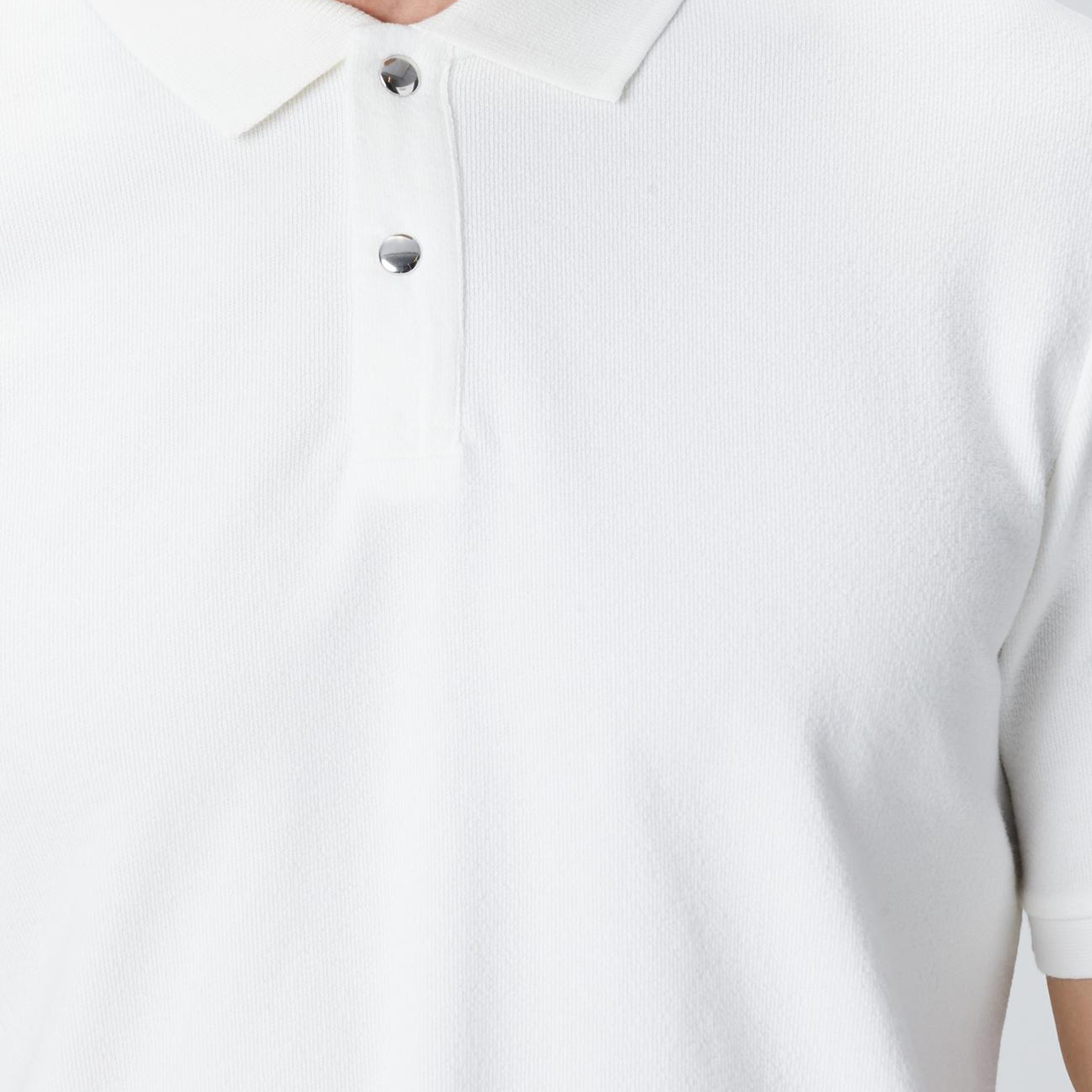 Network Erkek Kırık Beyaz Çıtçıtlı T-shirt