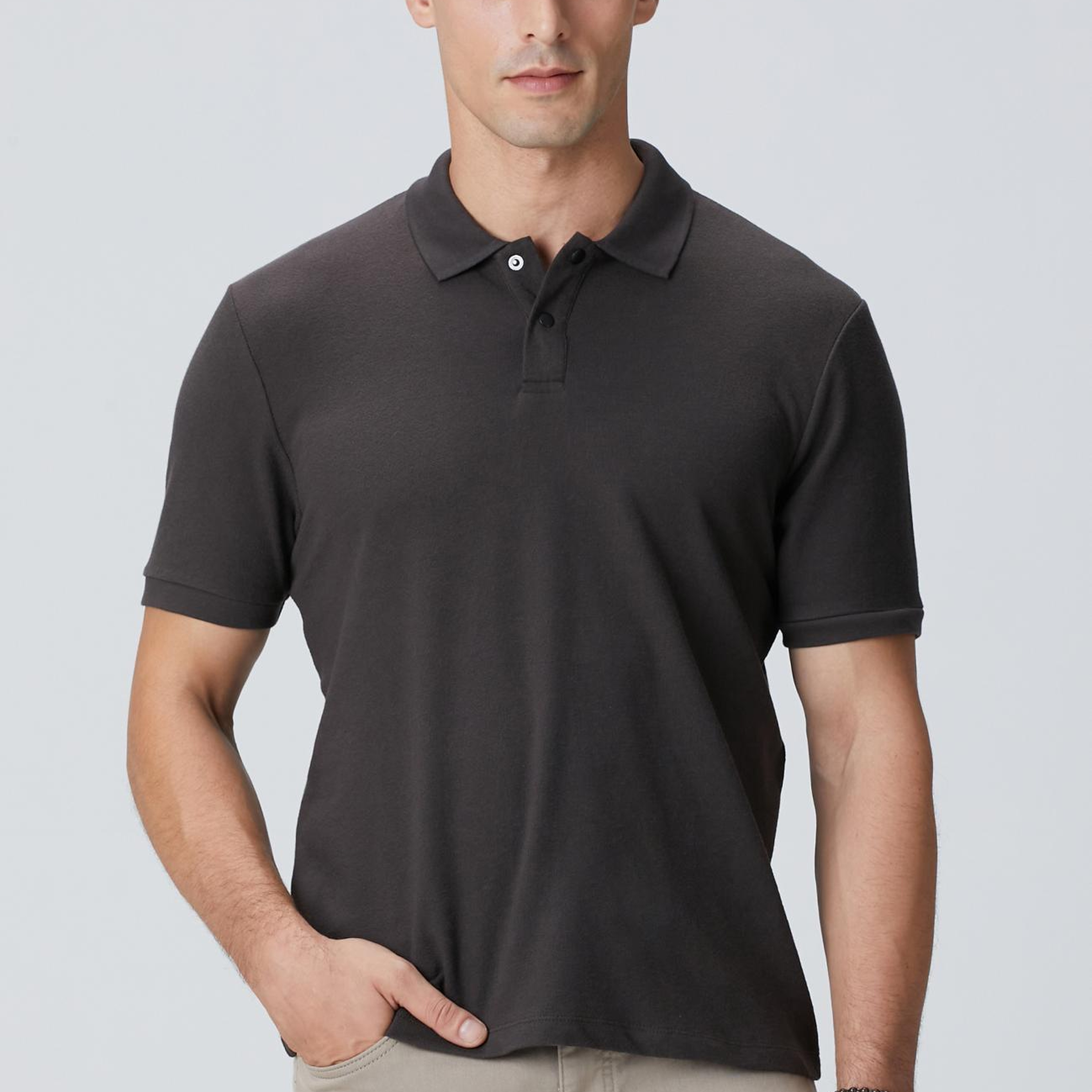 Network Erkek Acı Kahve Çıtçıtlı T-shirt