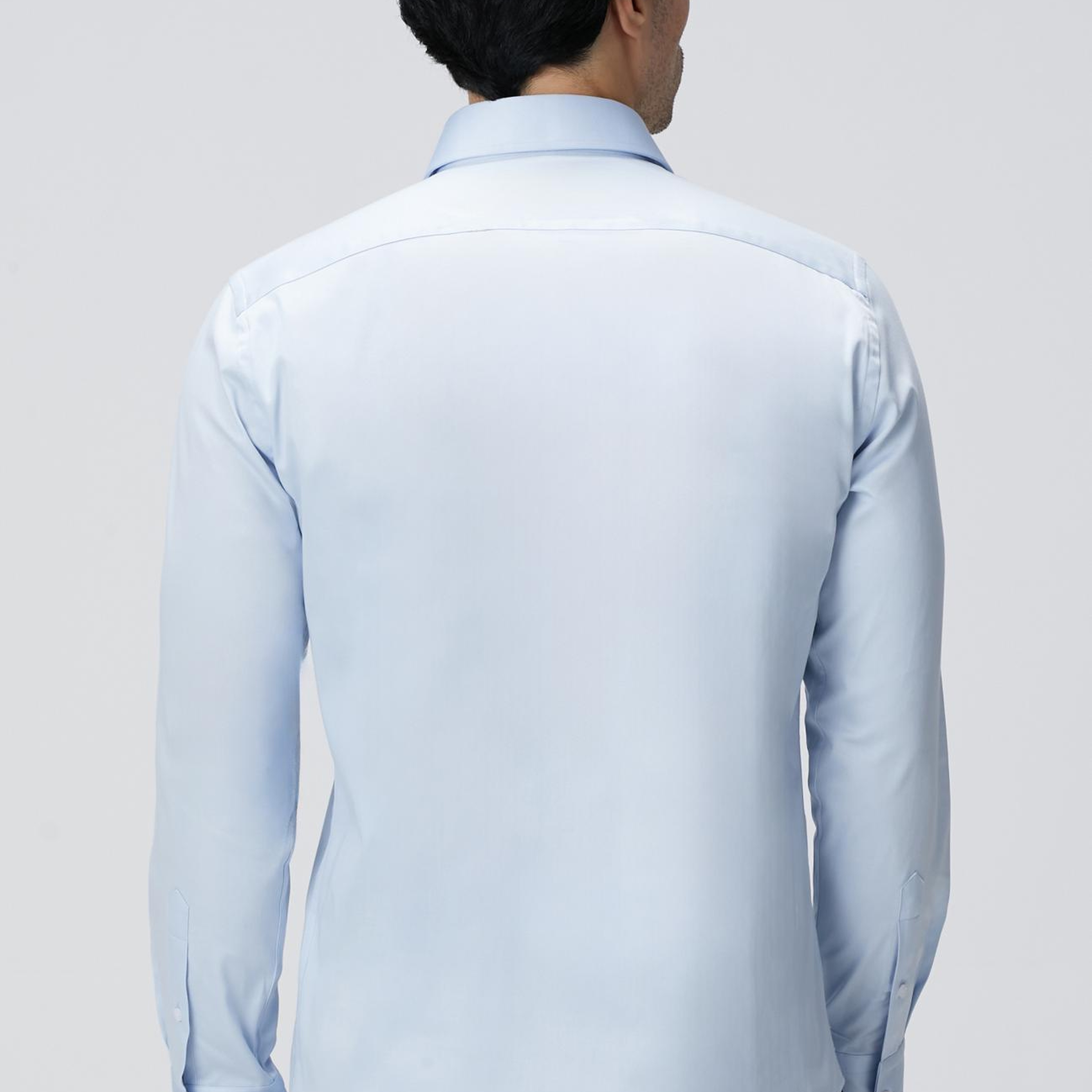 Network Erkek Slim Fit Mavi Pamuk Saten Gömlek