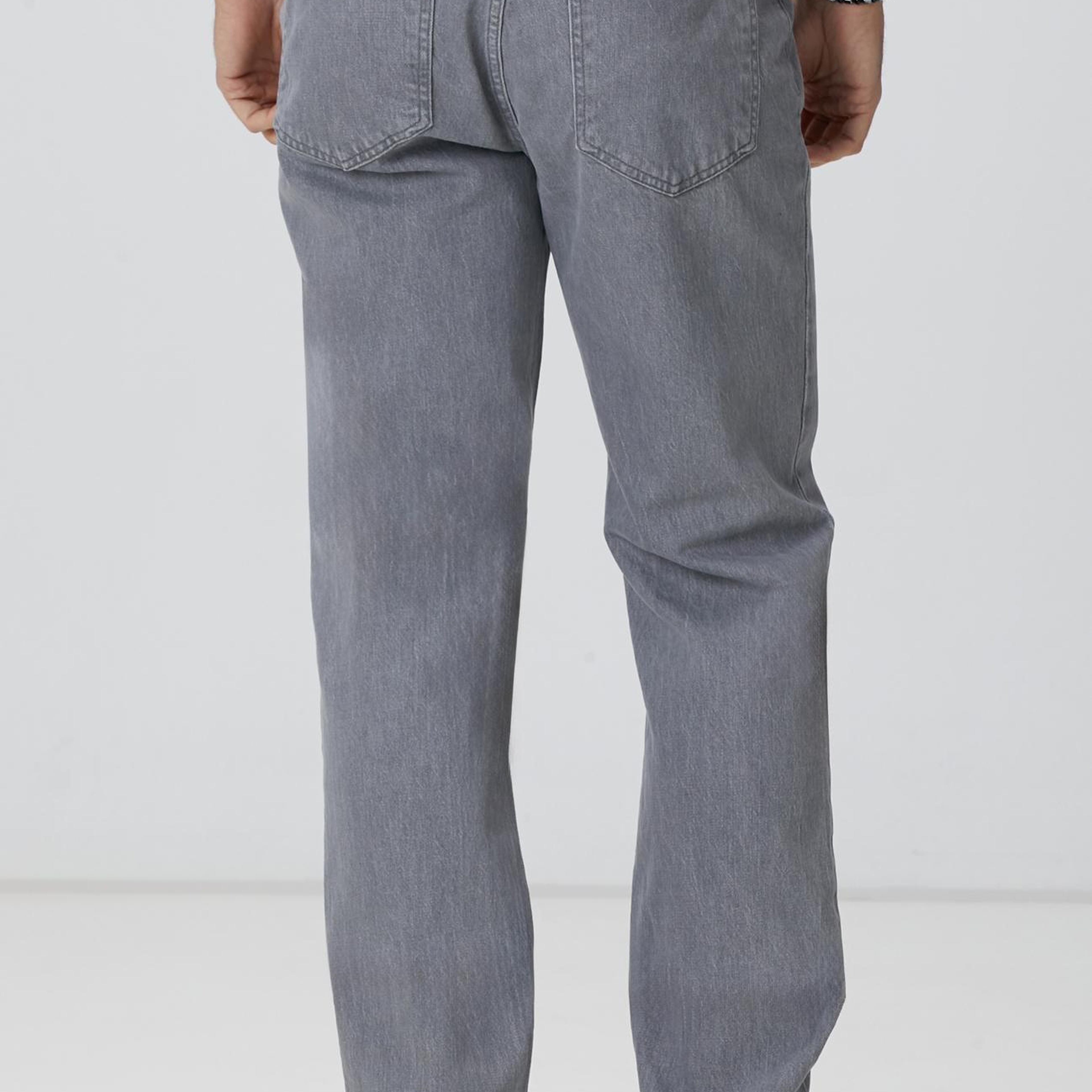 Network Erkek Açık Gri Denim Pantolon