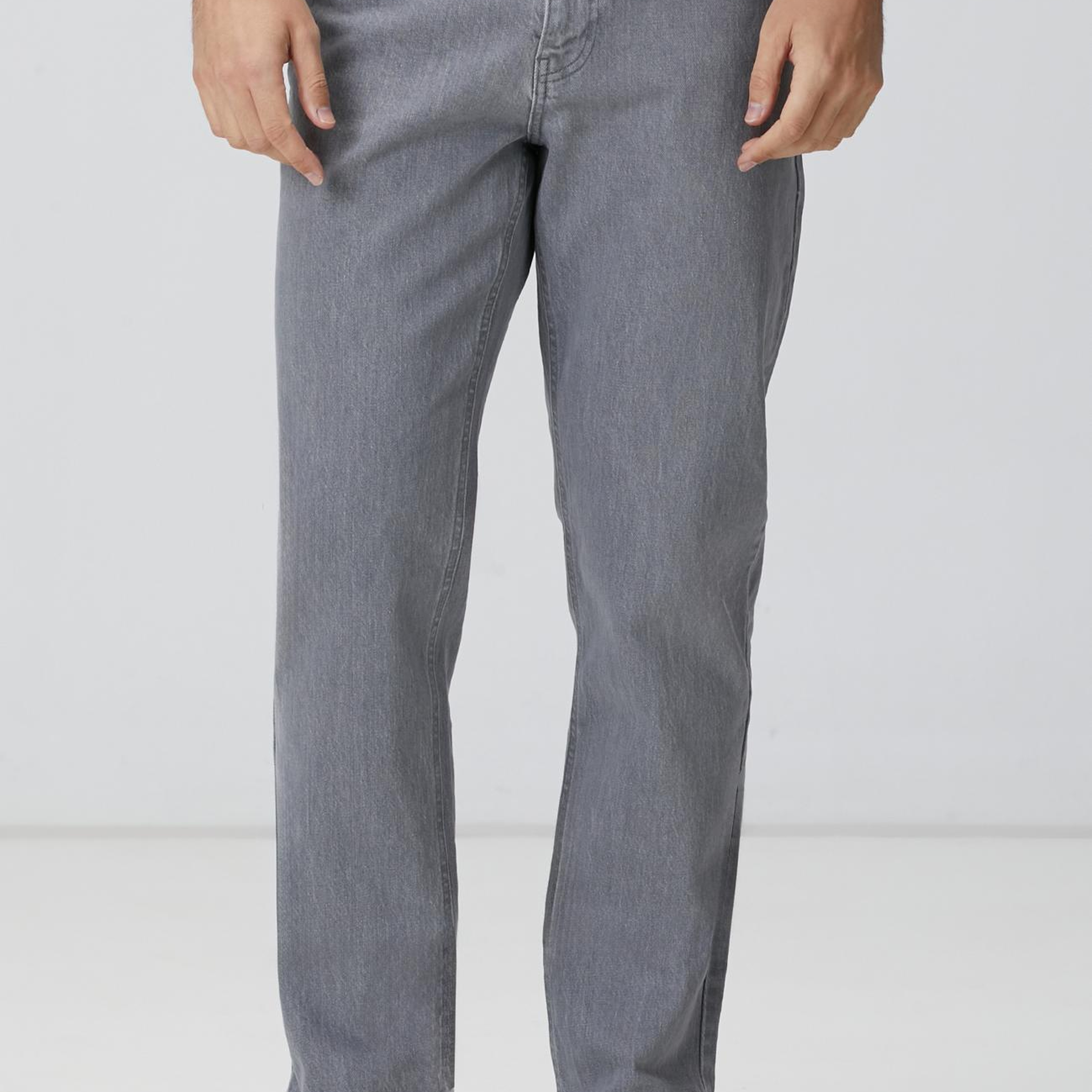 Network Erkek Açık Gri Denim Pantolon